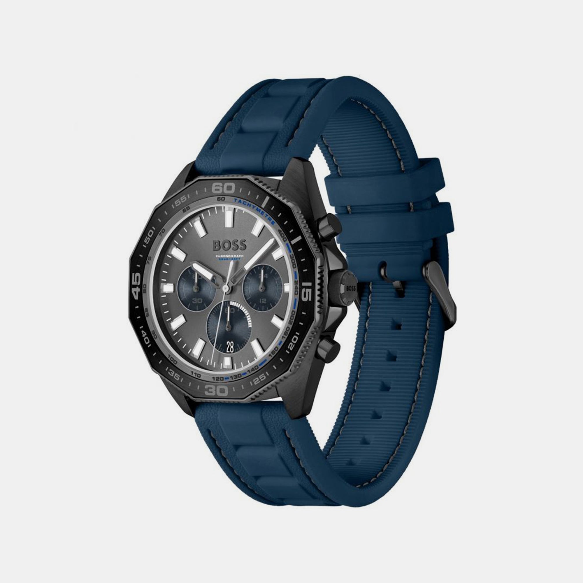 Boss Energy Men Quartz Black Dial Chronograph Silicone Watch 1513972 - view 2