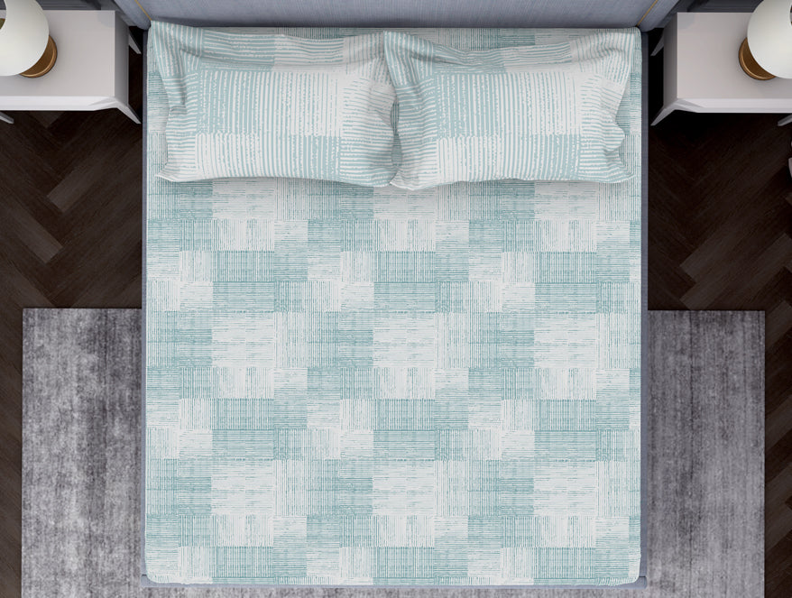 Spaces India Tonalelgence Geometric 100% Cotton Fitted Queen - Essentials by Spaces - view 3