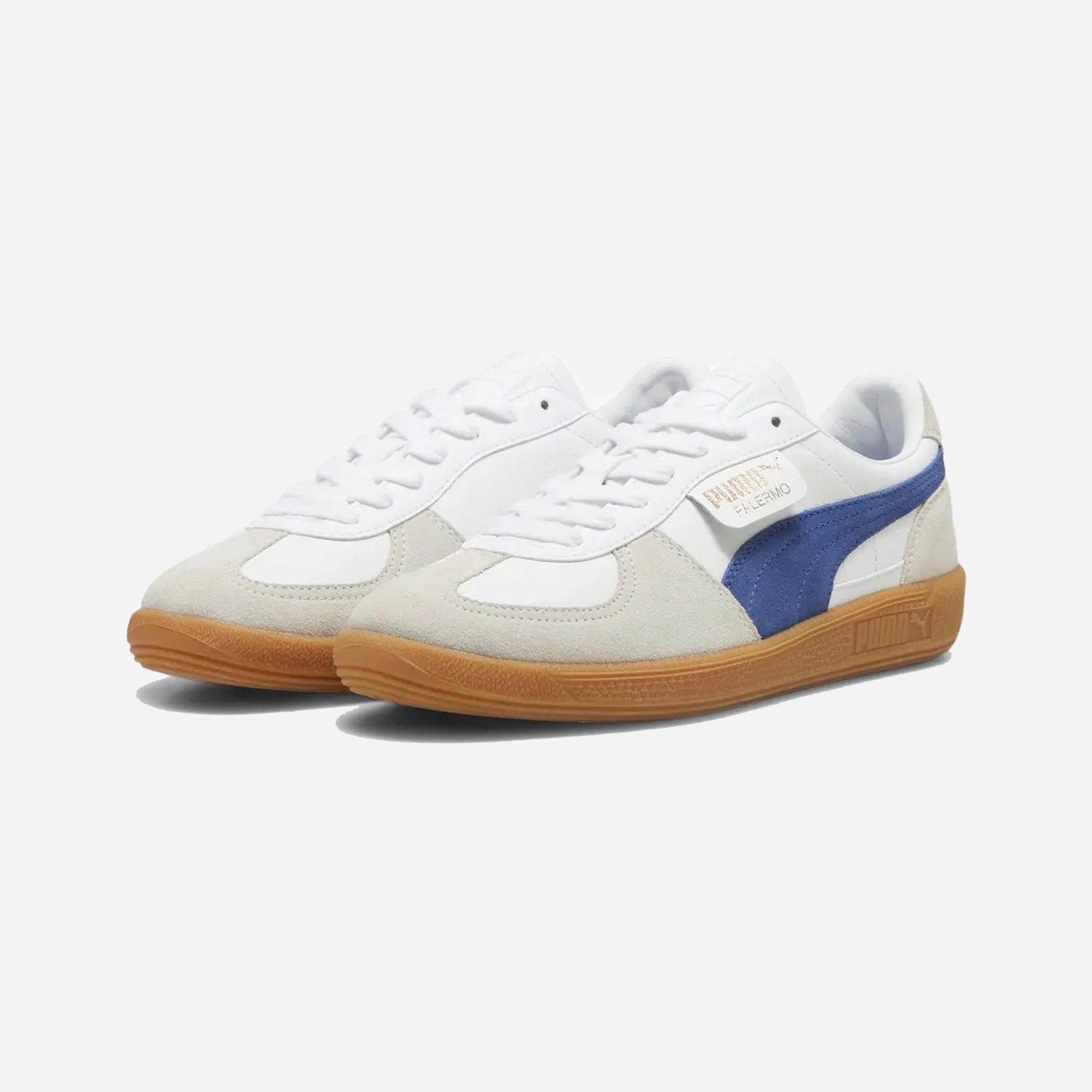 Puma Palermo Lth Unisex Sneakers White-Vapor Gray-Clyde Royal - view 2