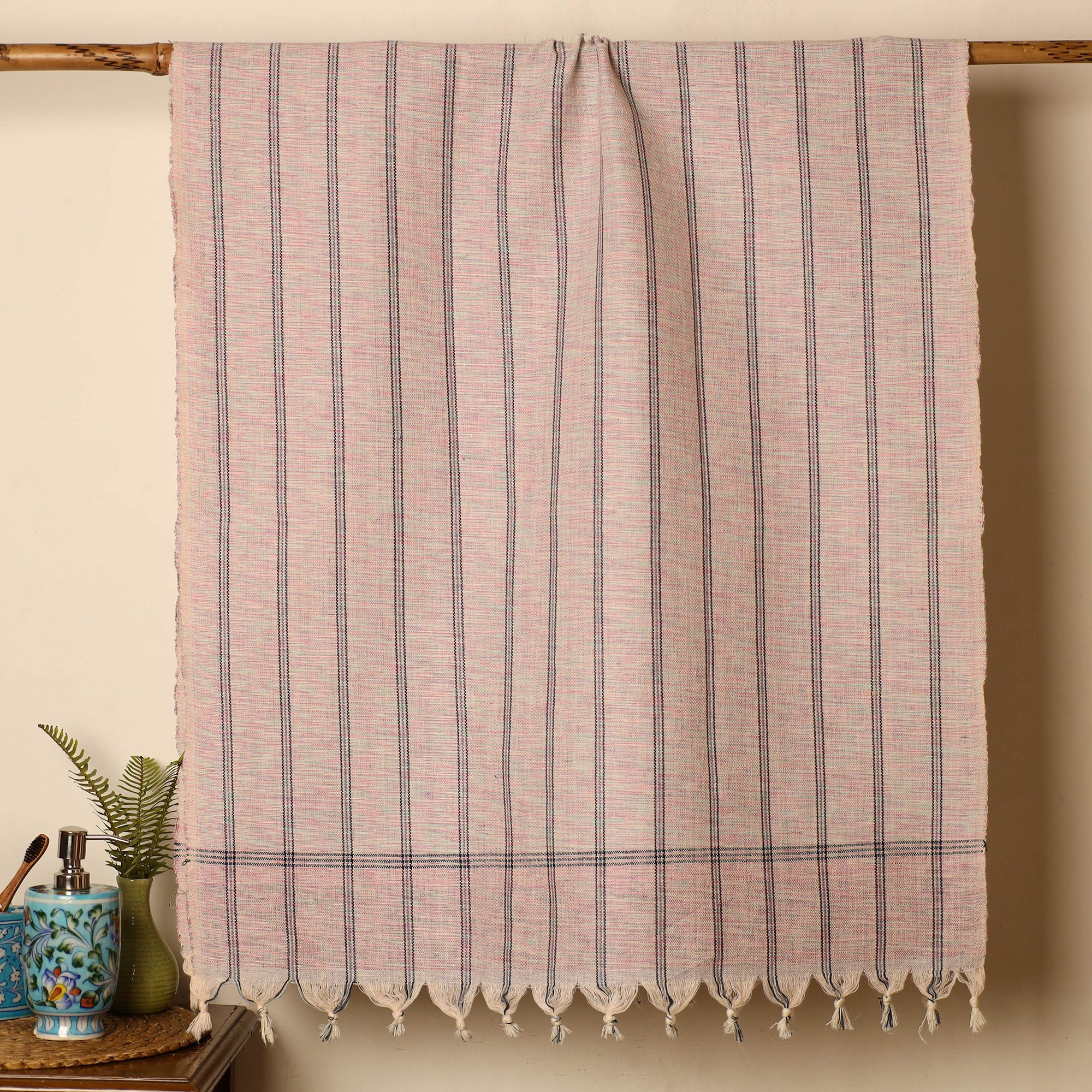 GWALIOR HANDLOOMS Brown - Handloom Fine Cotton Gamcha Bath Towel 17 - view 2