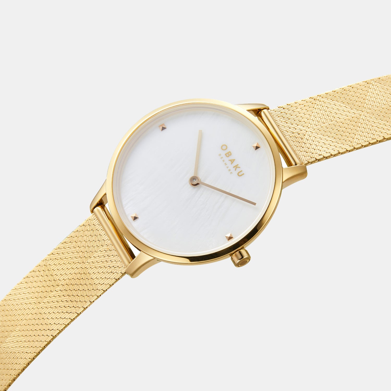 Obaku Figen Women Quartz White Dial Analog Stainless Steel Watch V295LXGWHG - view 2