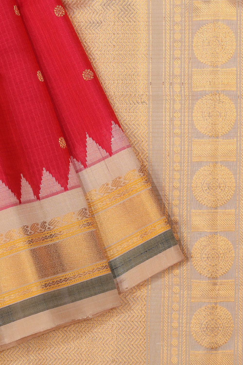 Kalanjali Gadwal Pink Saree – Women's - view 2