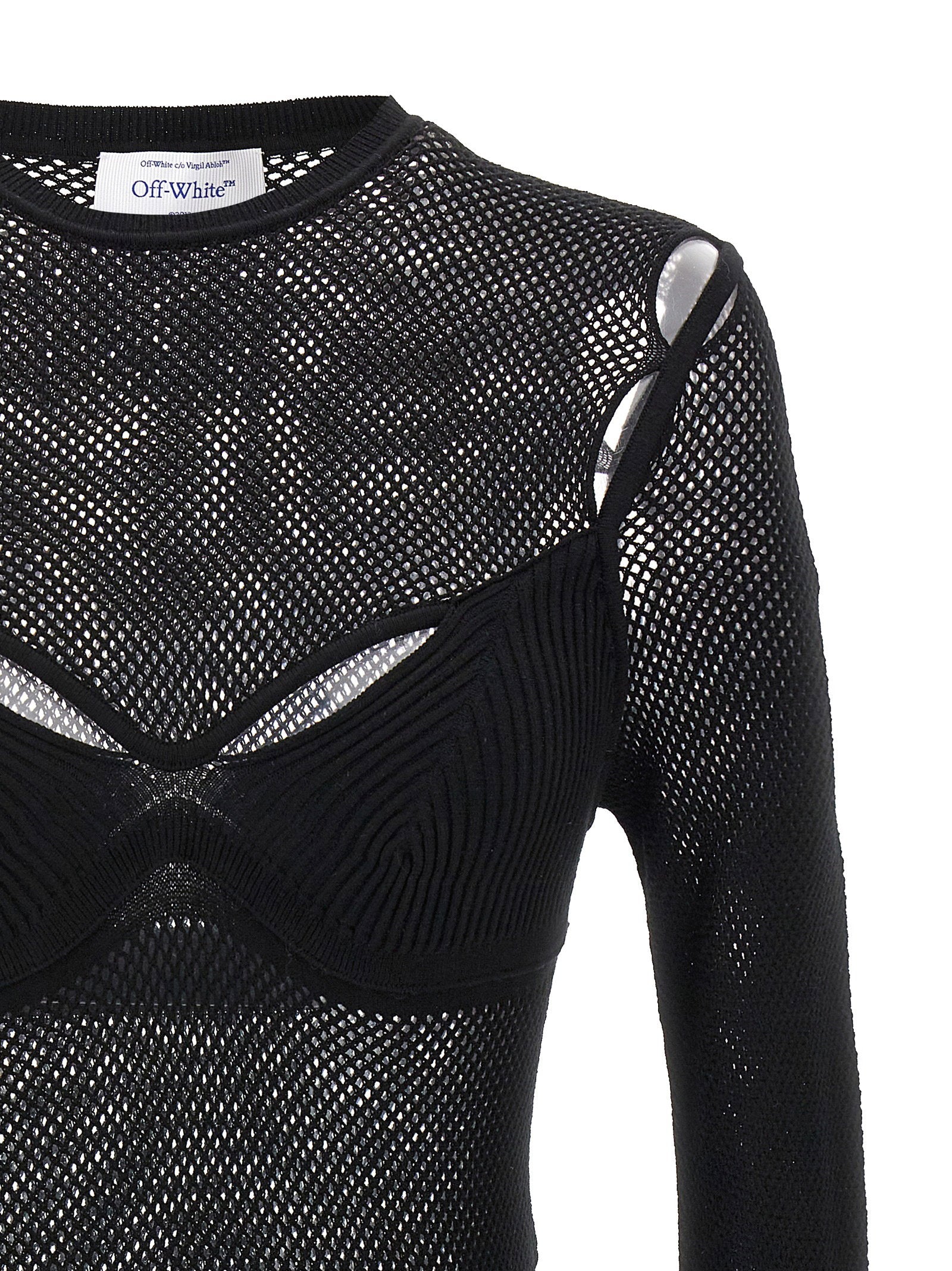 Off White Net Arrow Bralette Top - view 3