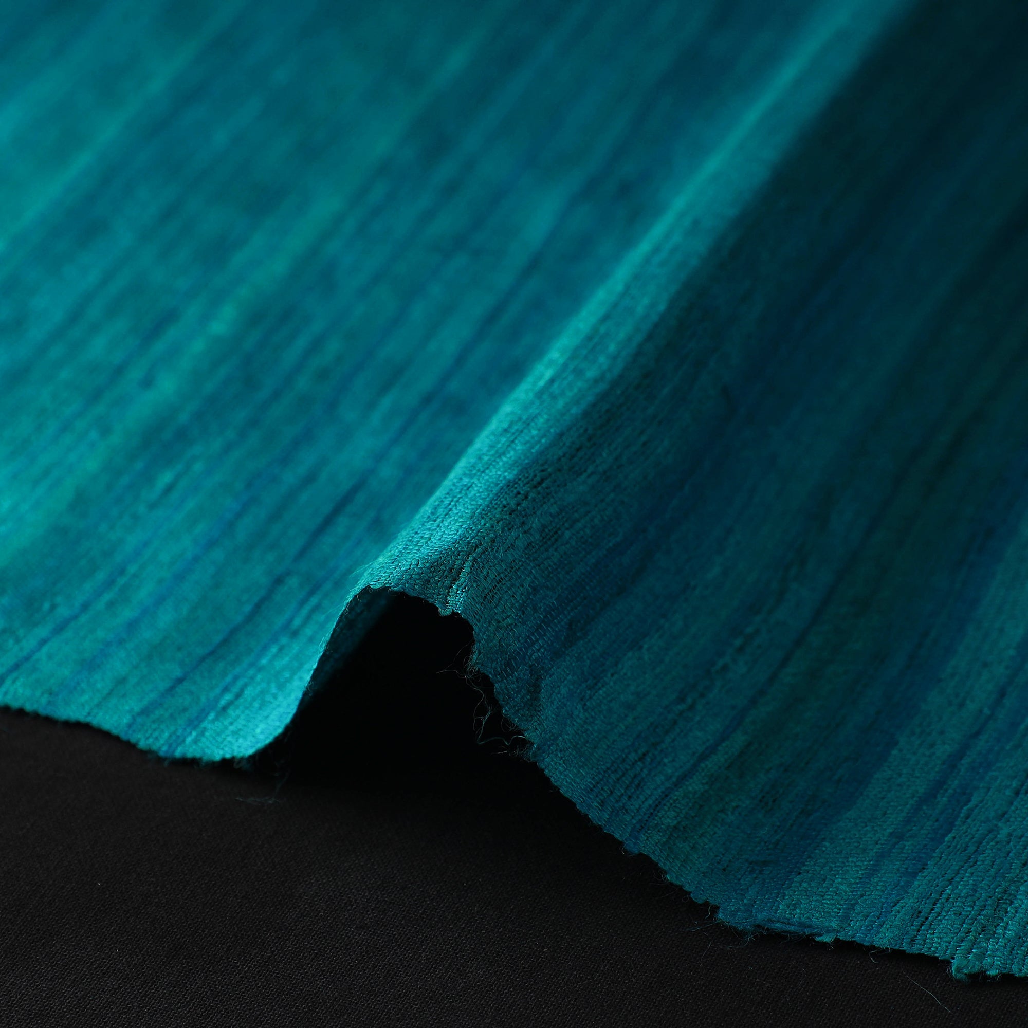 ITOKRI CRAFTS INITIATIVE Blue - Authentic Handwoven Tussar Silk Bhagalpuri Fabric 15 - view 3