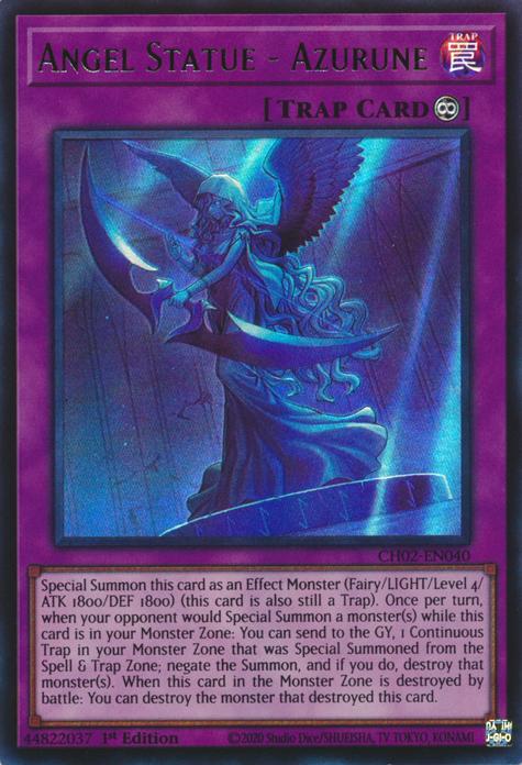 Yu-Gi-Oh! Angel Statue - Azurune - CH02-EN040 - Ultra Rare - 1st Edition