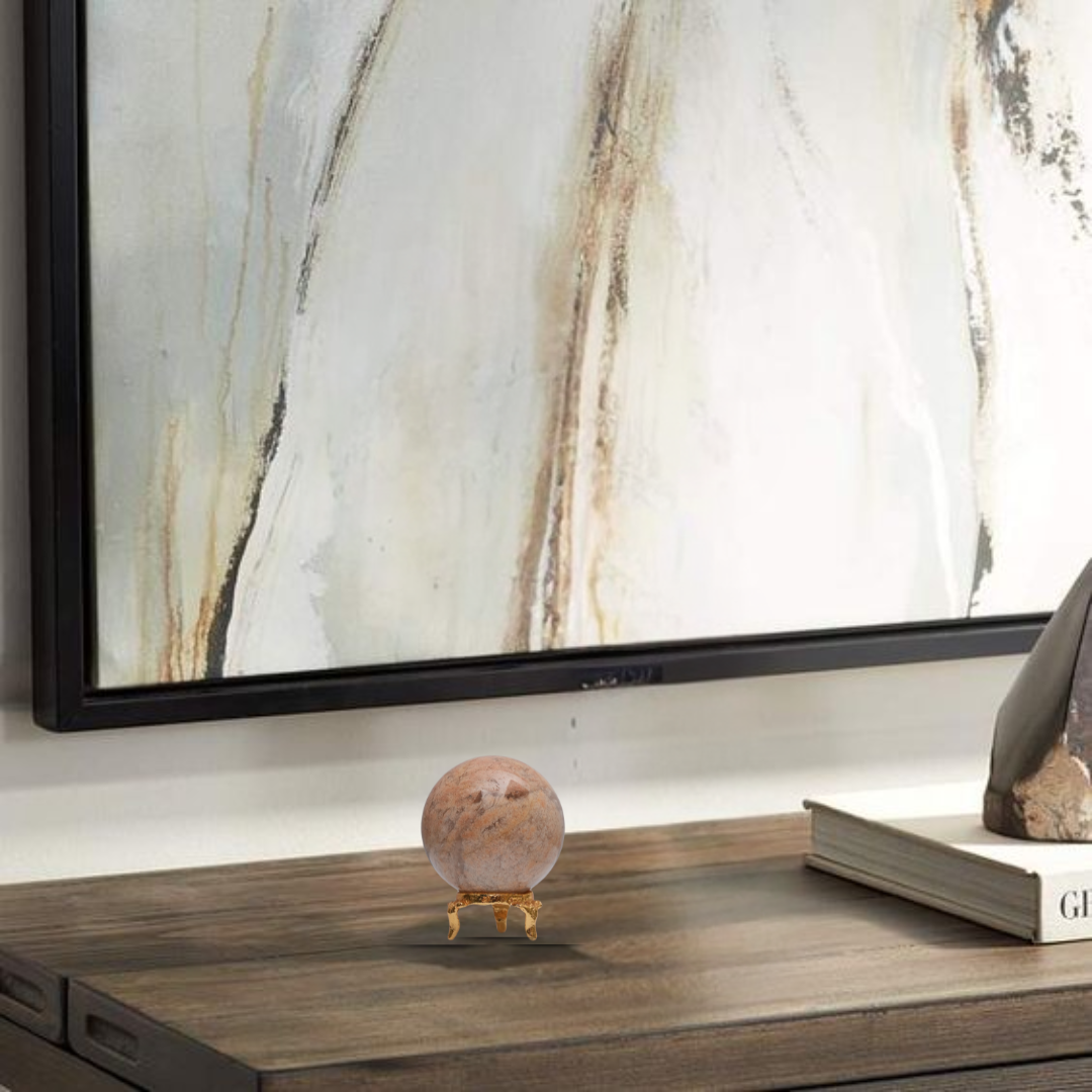 Gemsmantra Flower Agate Sphere/Bal - view 2