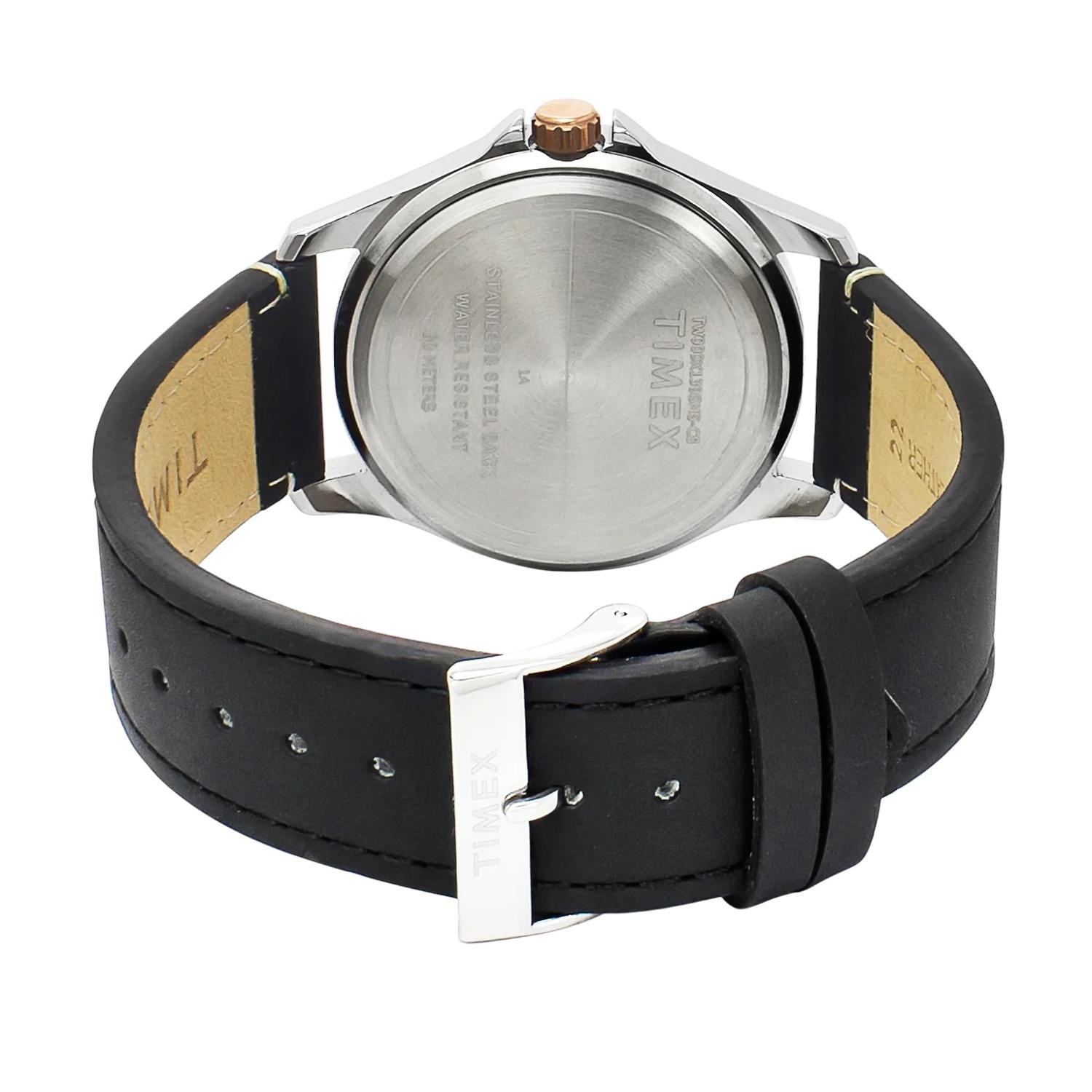 Timex Fashion Men Quartz Green Dial Analog Leather Watch TW000X139 - view 5