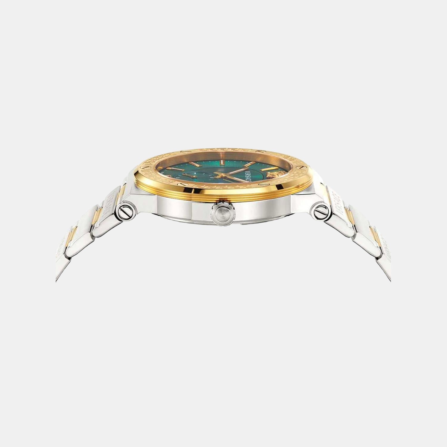 Versace Greca Logo-VI Men Quartz Green Dial Analog Stainless Steel Watch VEVI00420 - view 2