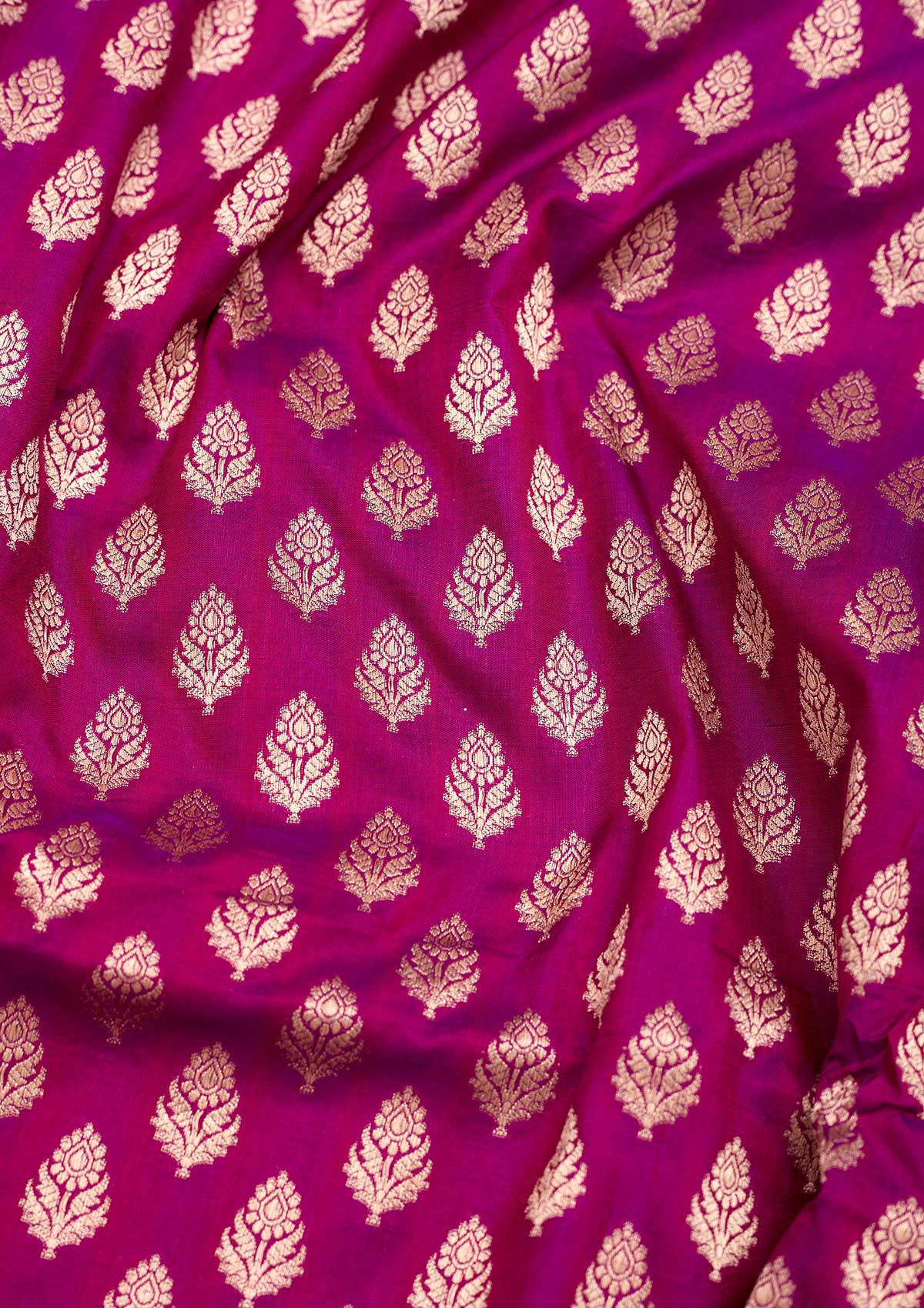 Koskii Magenta Pink Zariwork Pure Silk Saree – Women's - view 2