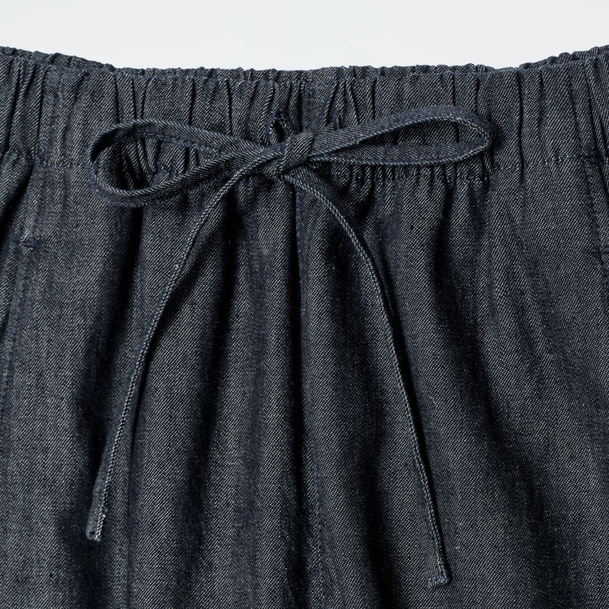 Cos Barrel-Leg Denim Drawstring Pants – Dark Blue - view 2