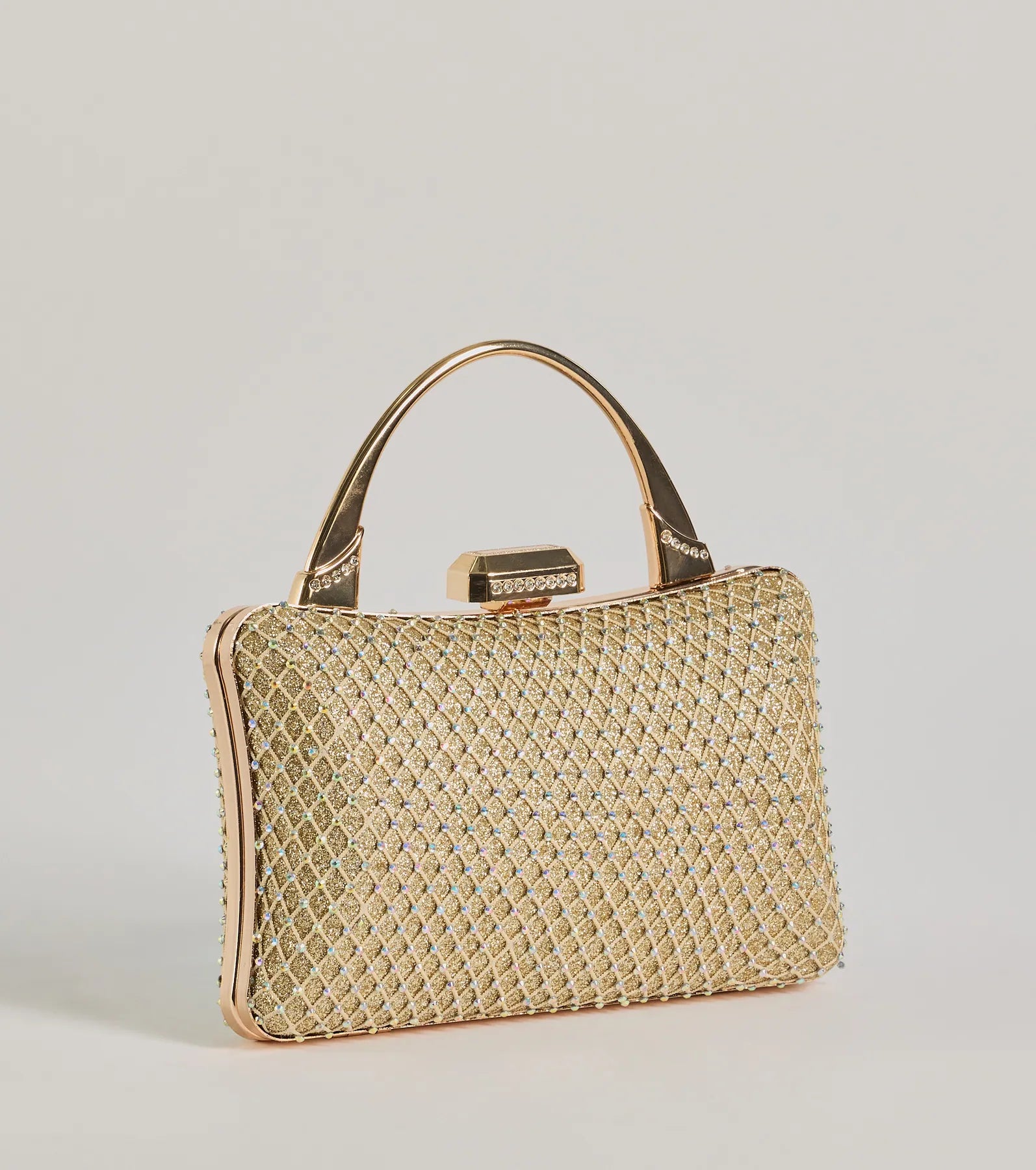 Windsor Glitz And Glam Rhinestone Clutch – GOLD