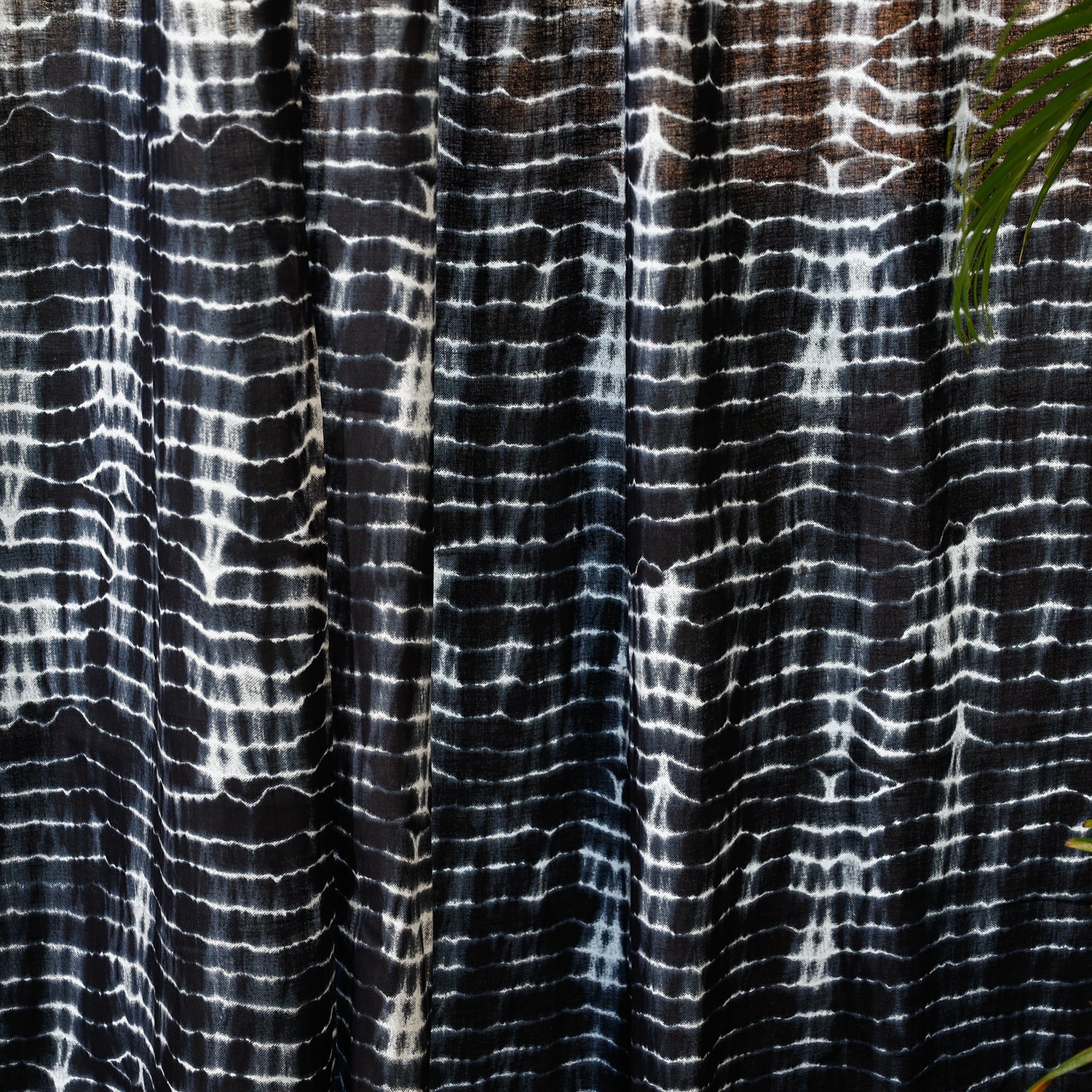 HAVELI CHRONICLES Black - Set of 2 Shibori Tie-Dye Cotton Door Curtain (6.6 x 4 feet) - view 3