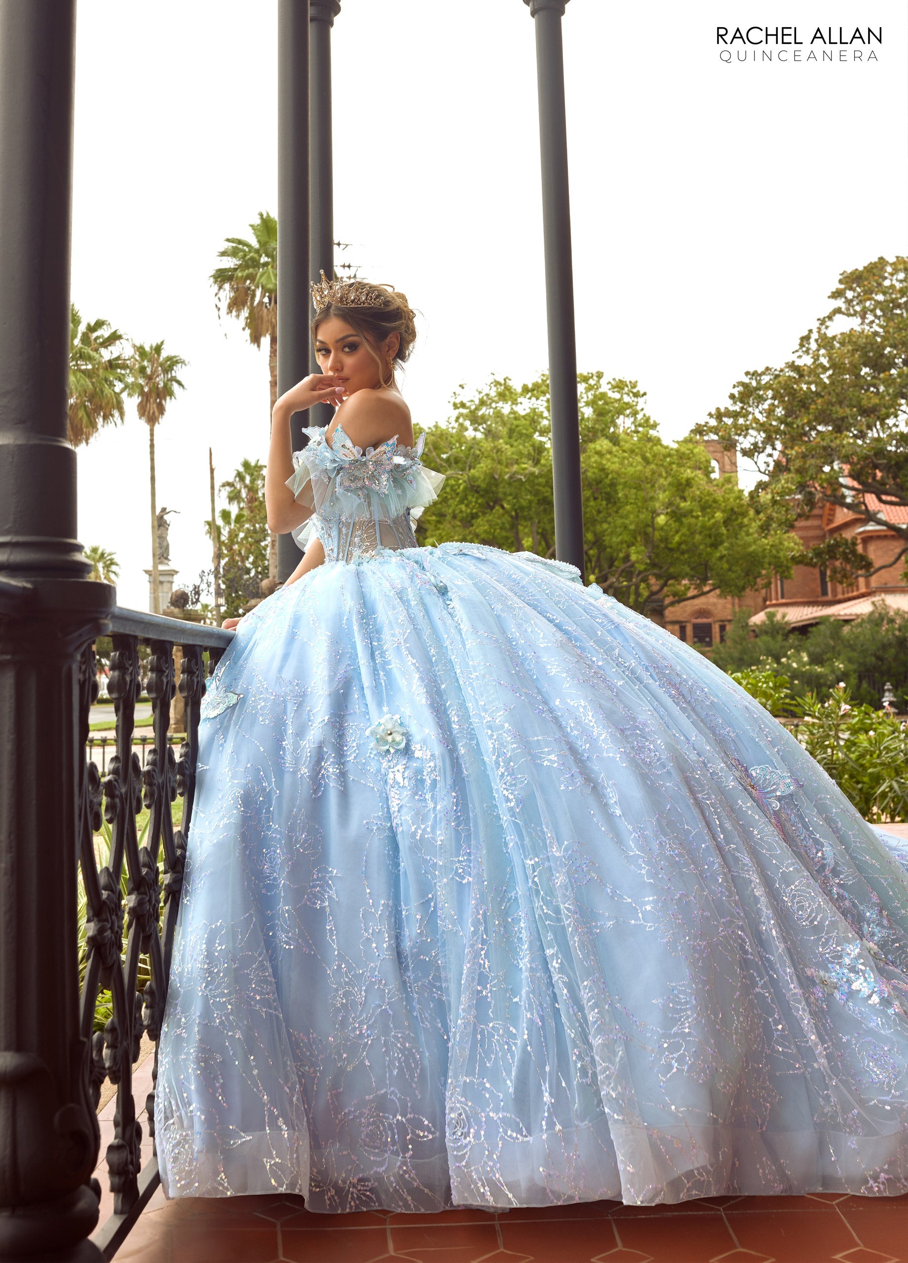 Mary's Bridal 3D Butterflies Quinceanera Dress by Rachel Allan RQ3149 - view 2