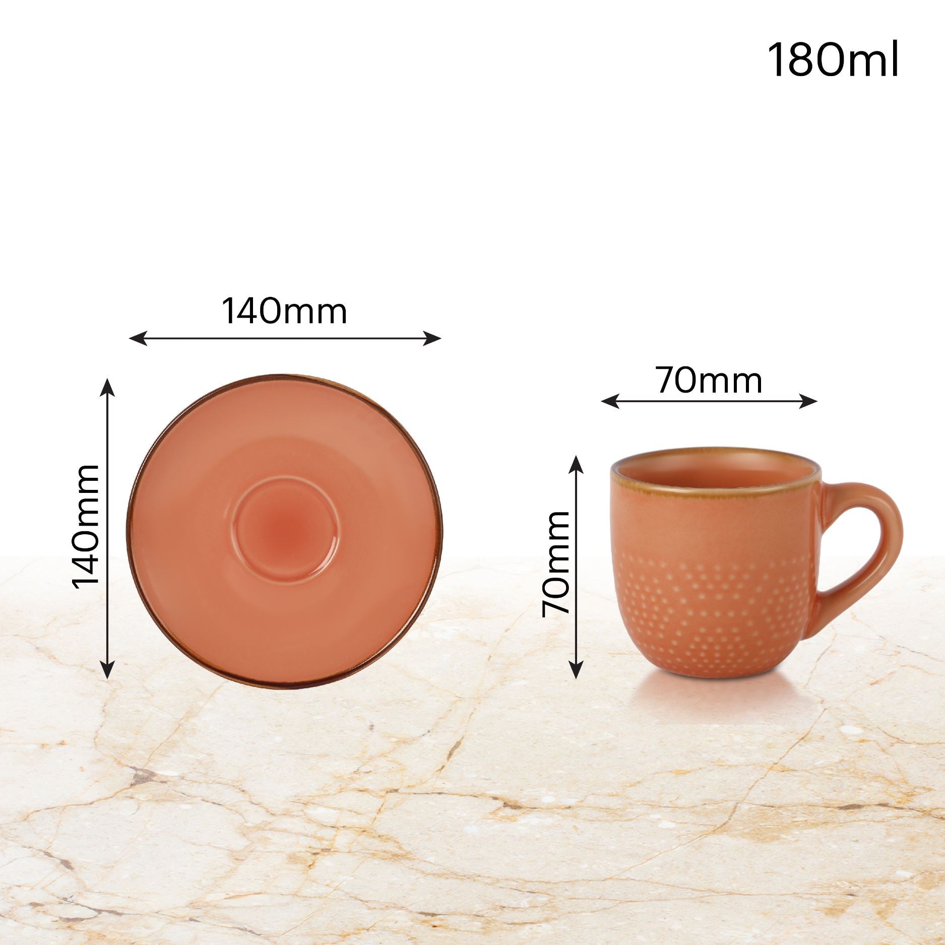 Cello Hampshire 6 Pieces Ceramic Cup & Saucer - view 27