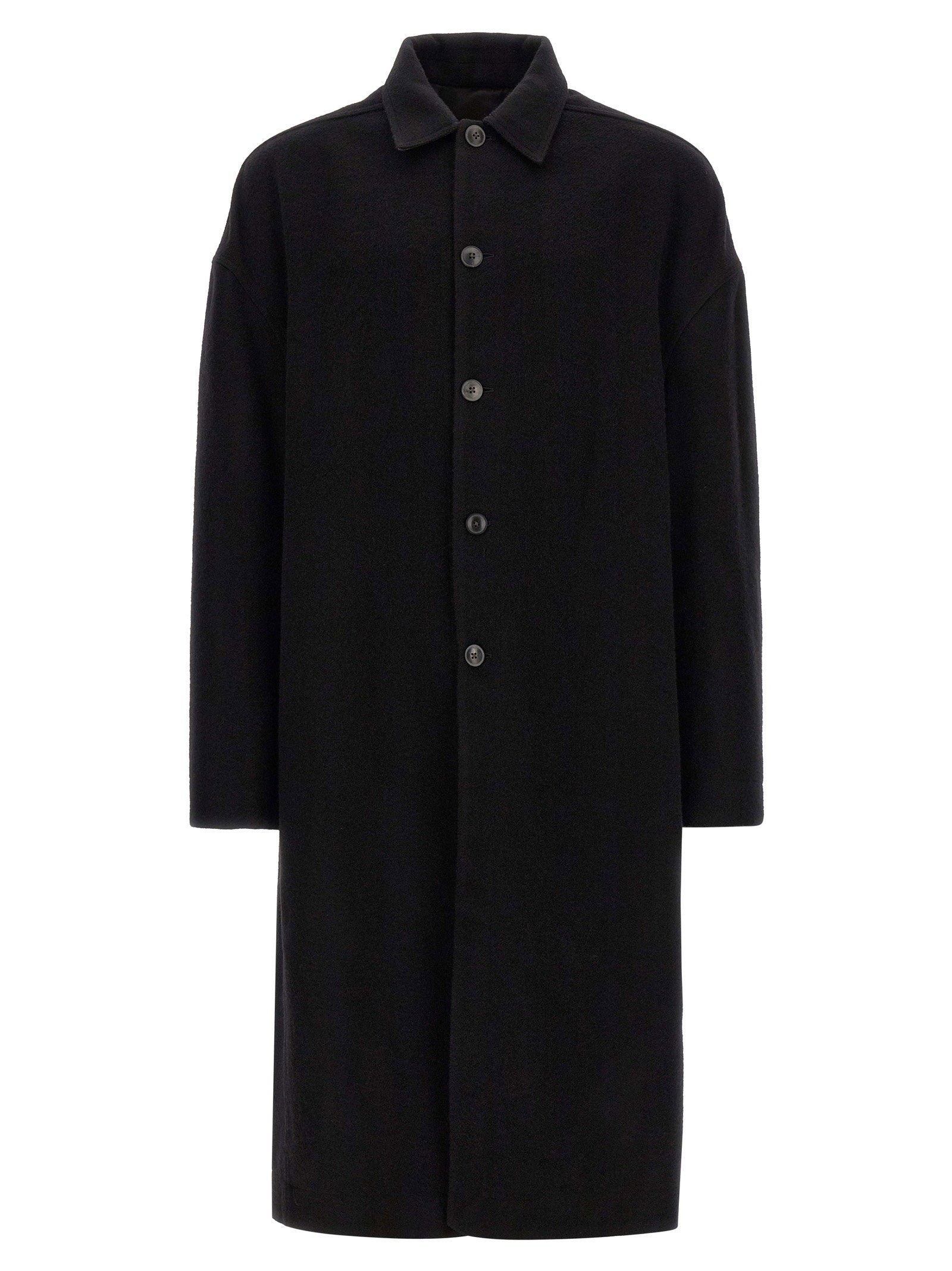 Rick Owens Buttoned Brad Coat – 100% virgin wool