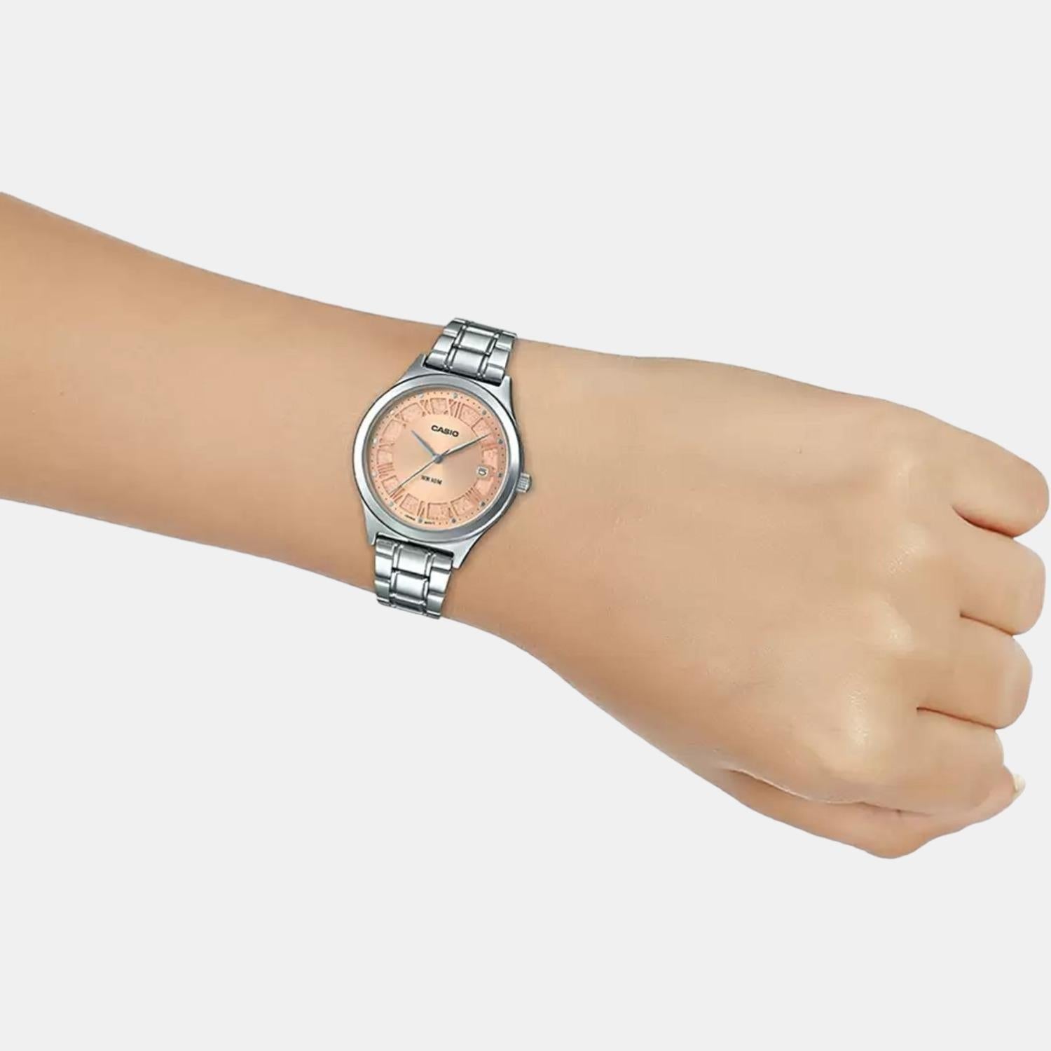 Casio Enticer Women Quartz Rose Gold Dial Analog Stainless Steel Watch A1590 - view 6