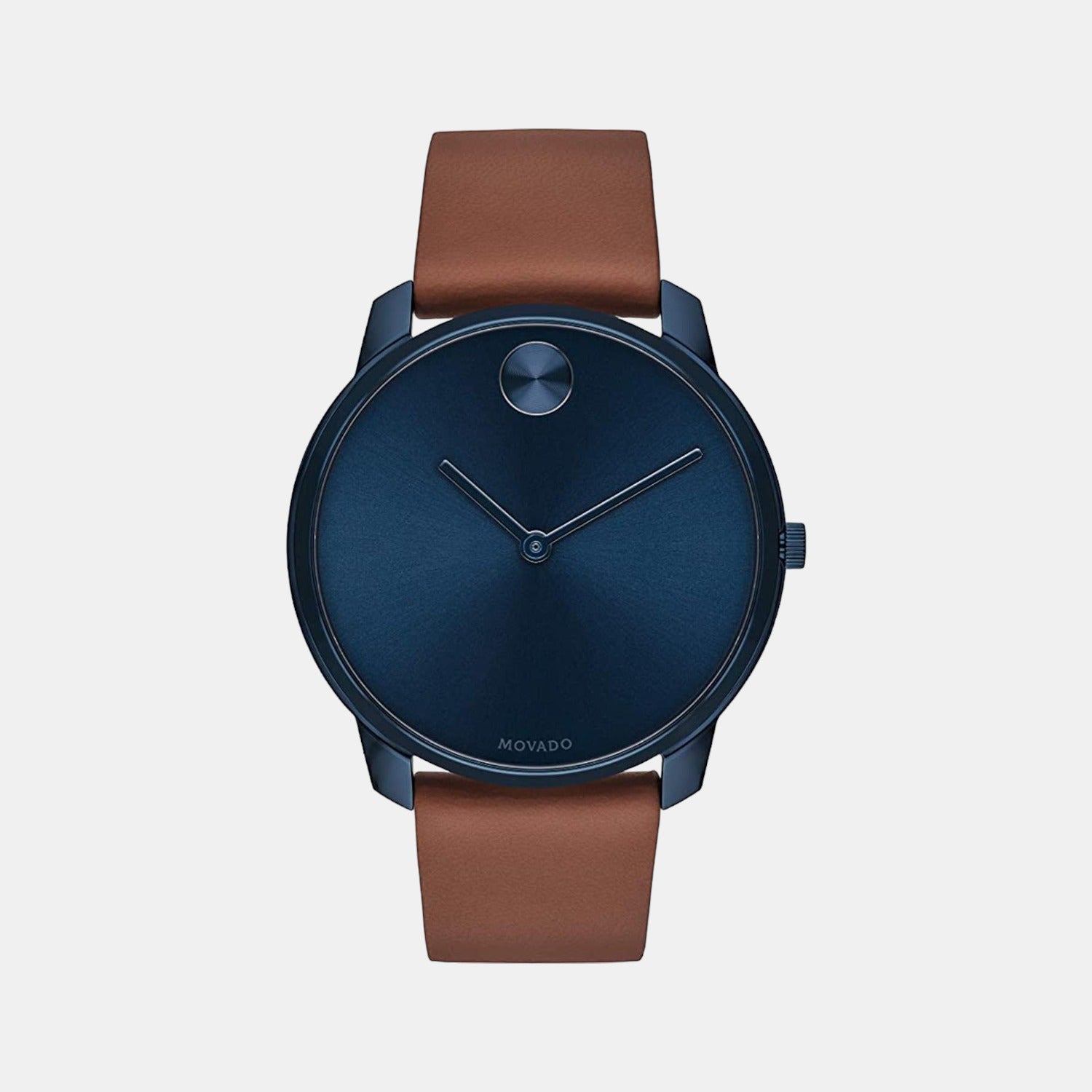Movado Bold Men Quartz Blue Dial Analog Leather Watch 3600585