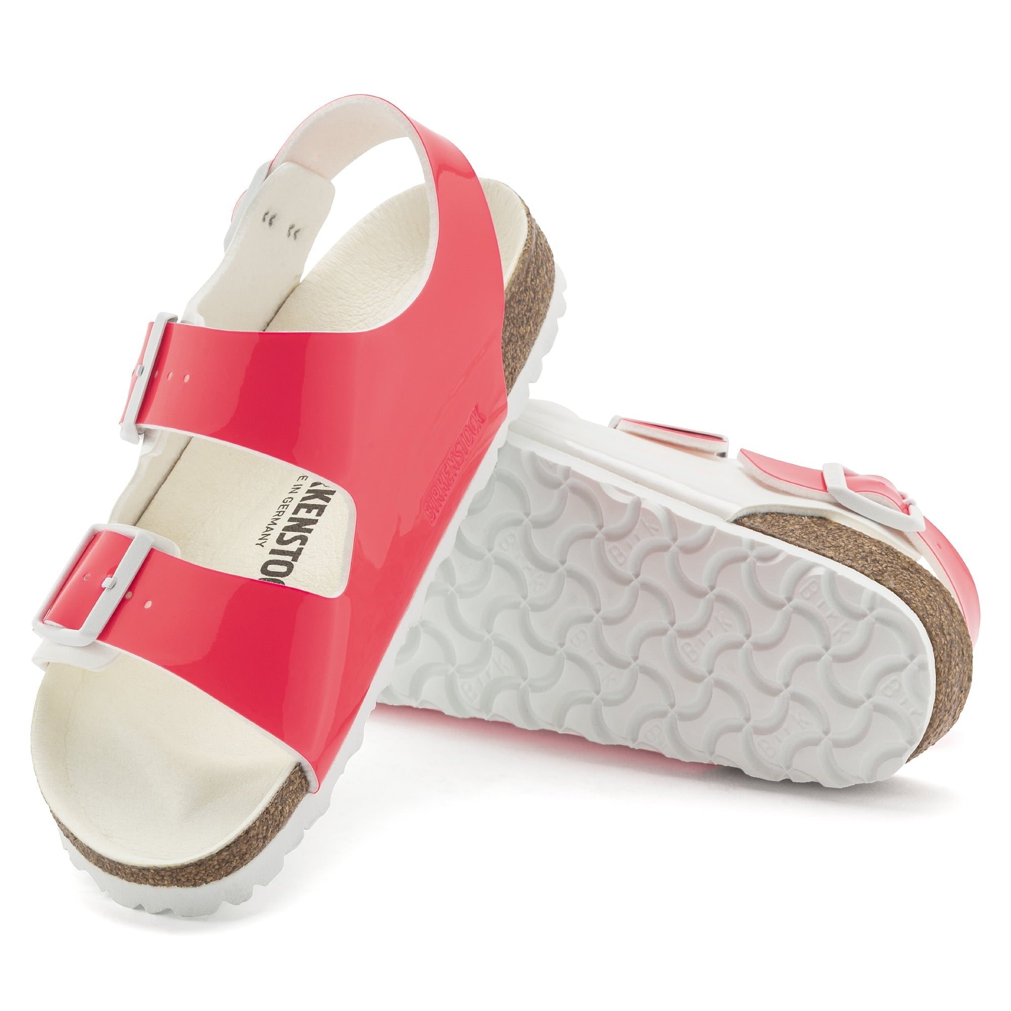 Birkenstock Milano Birko-Flor Patent – Multi Multi/Neon Pink/White Patent