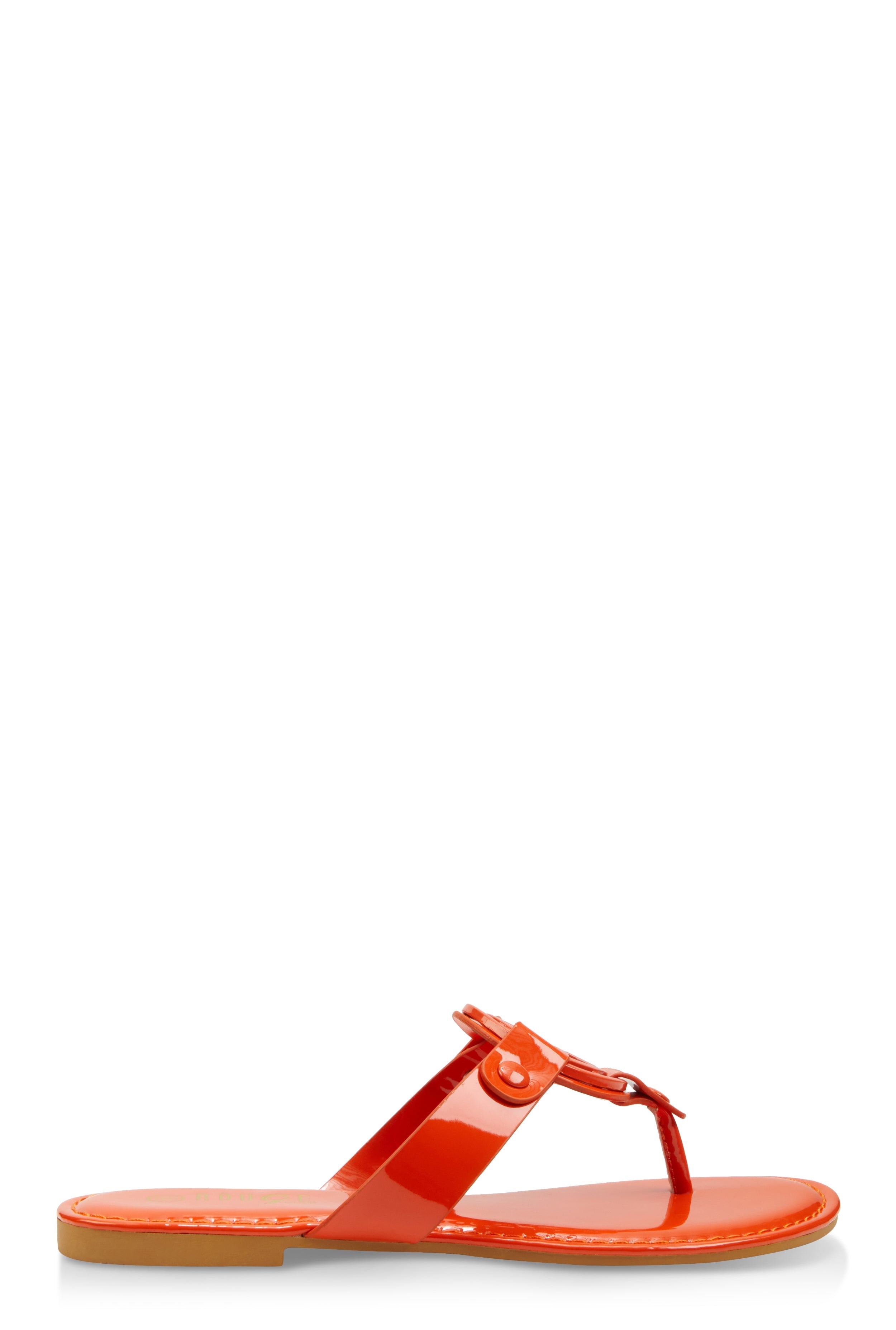 Rainbow Shops Geometric Pendant Thong Slide Sandals - view 2