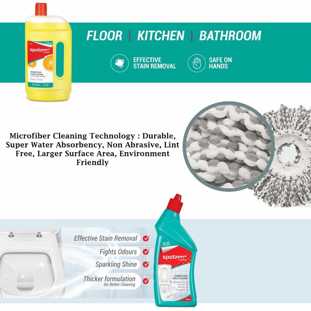 Milton Elegant Mop with Cleaner Set (Spotzero by Milton) - view 4