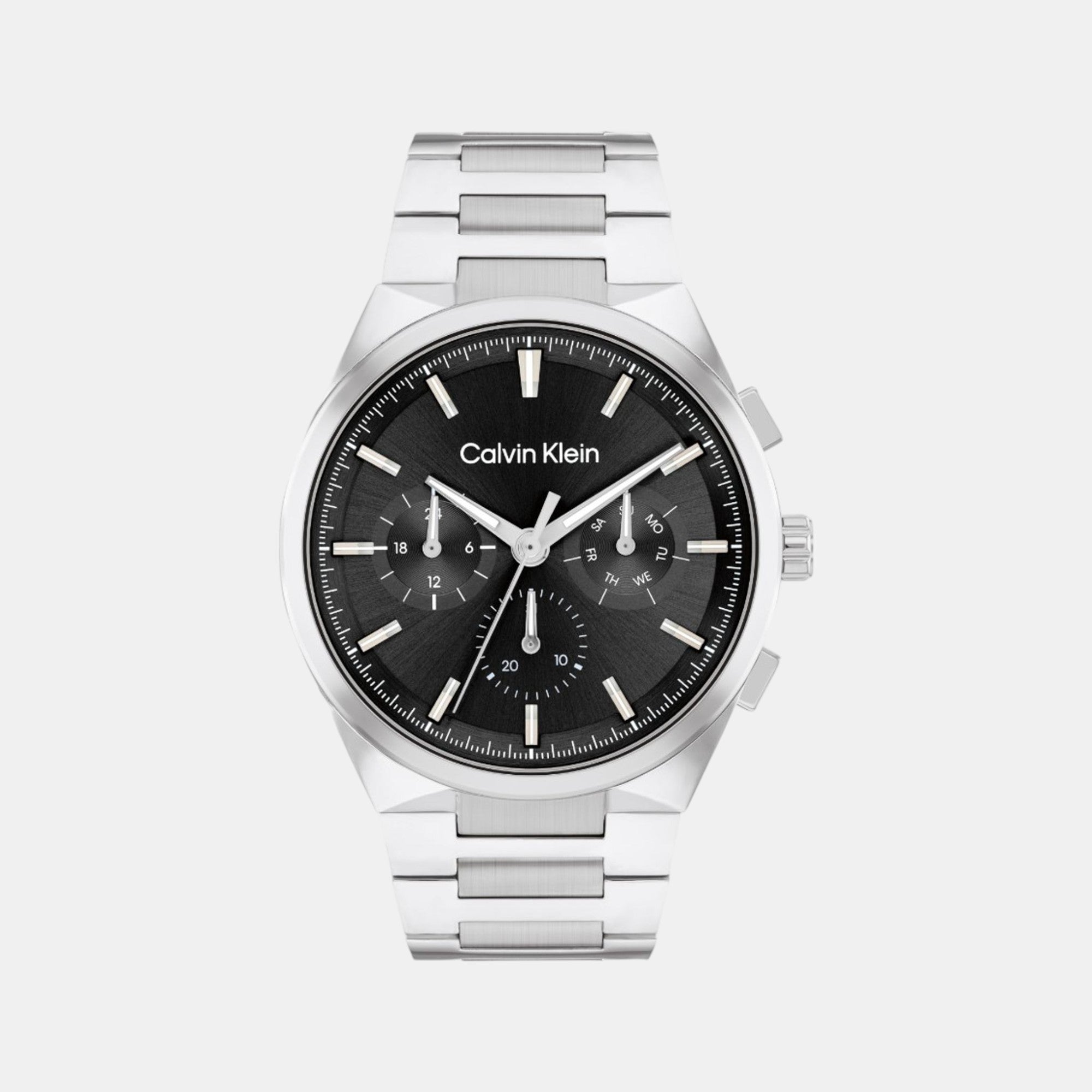 Calvin Klein Distinguish Men Quartz Black Dial Chronograph Stainless Steel Watch 25200459