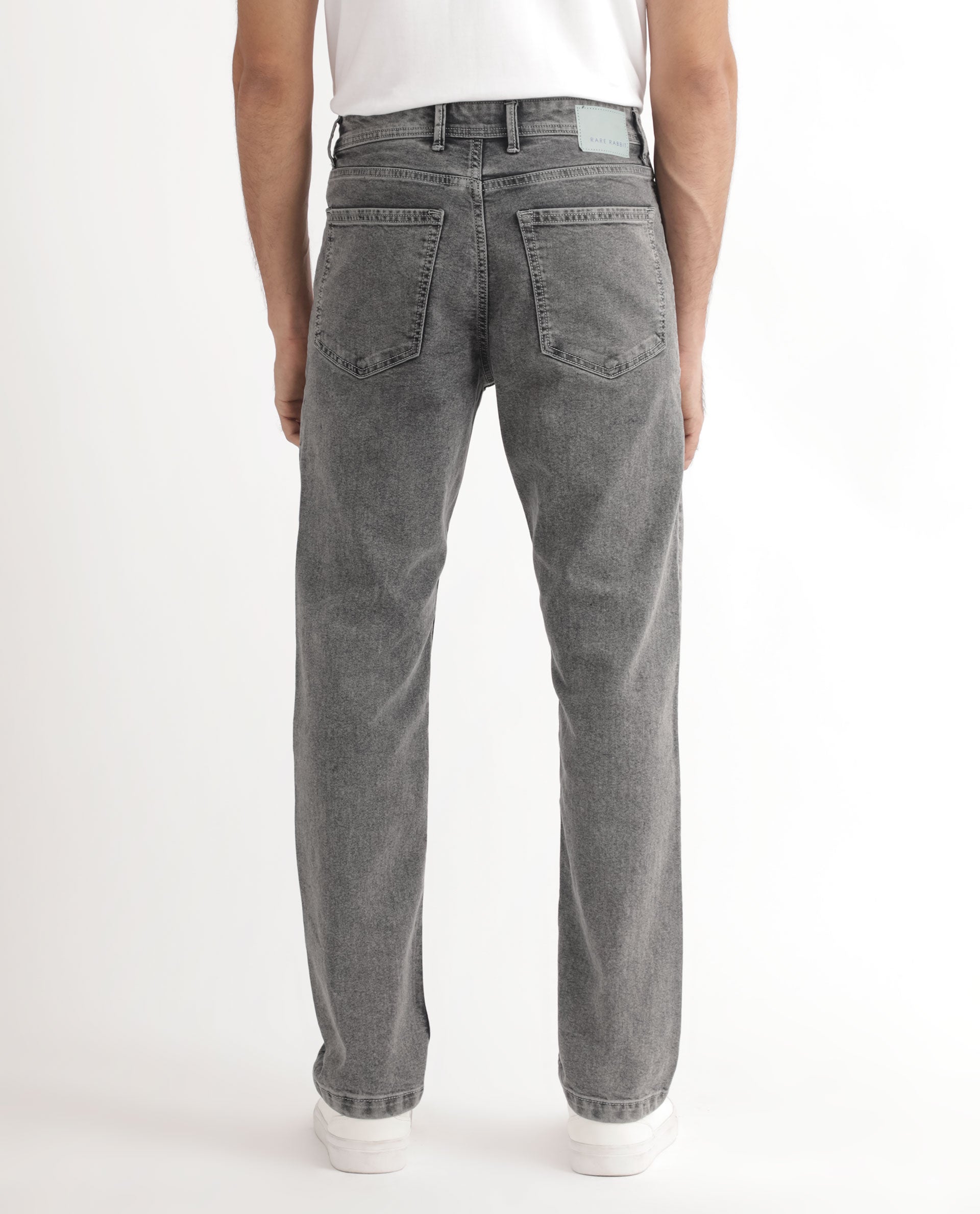 Rare Rabbit Men's Klune Light Grey Mid Wash Mid-Rise Regular Fit Jeans - view 10