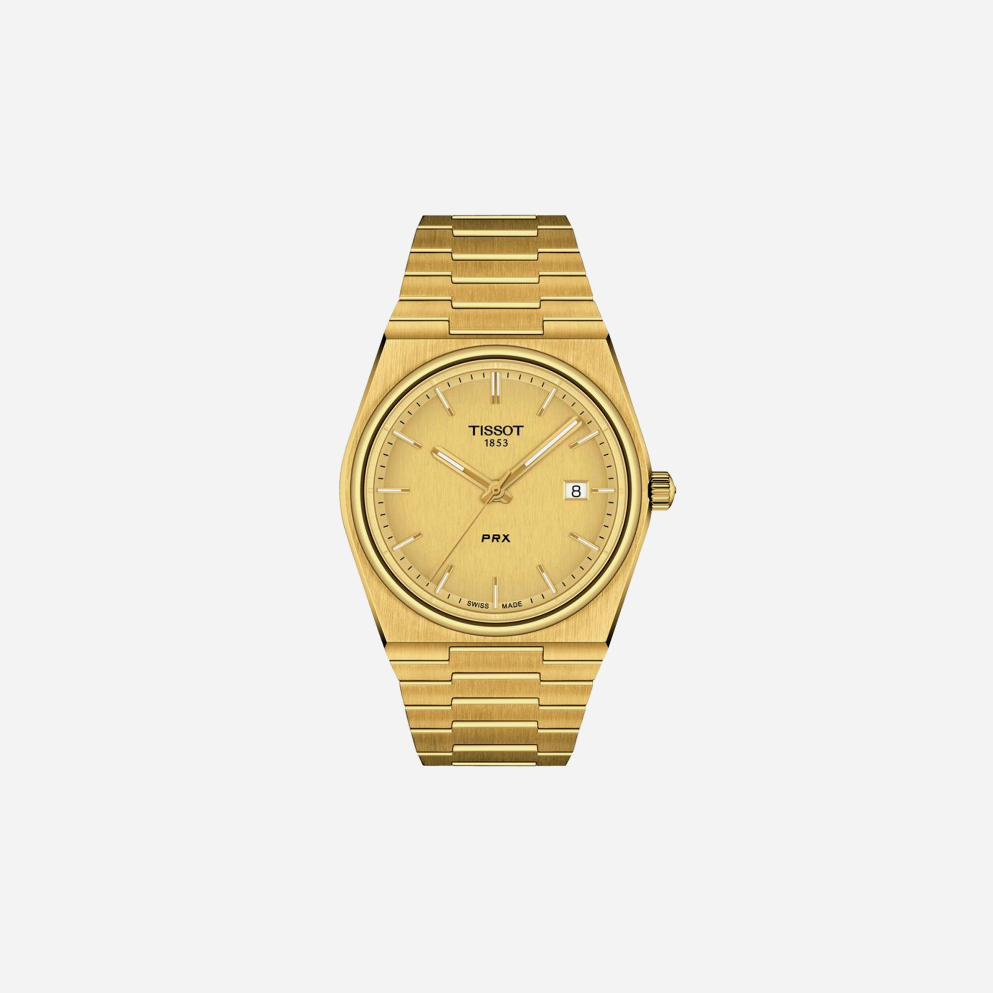 Tissot PRX Champagne Dial 40mm Yellow Gold PVD Stainless Steel Quartz Watch
