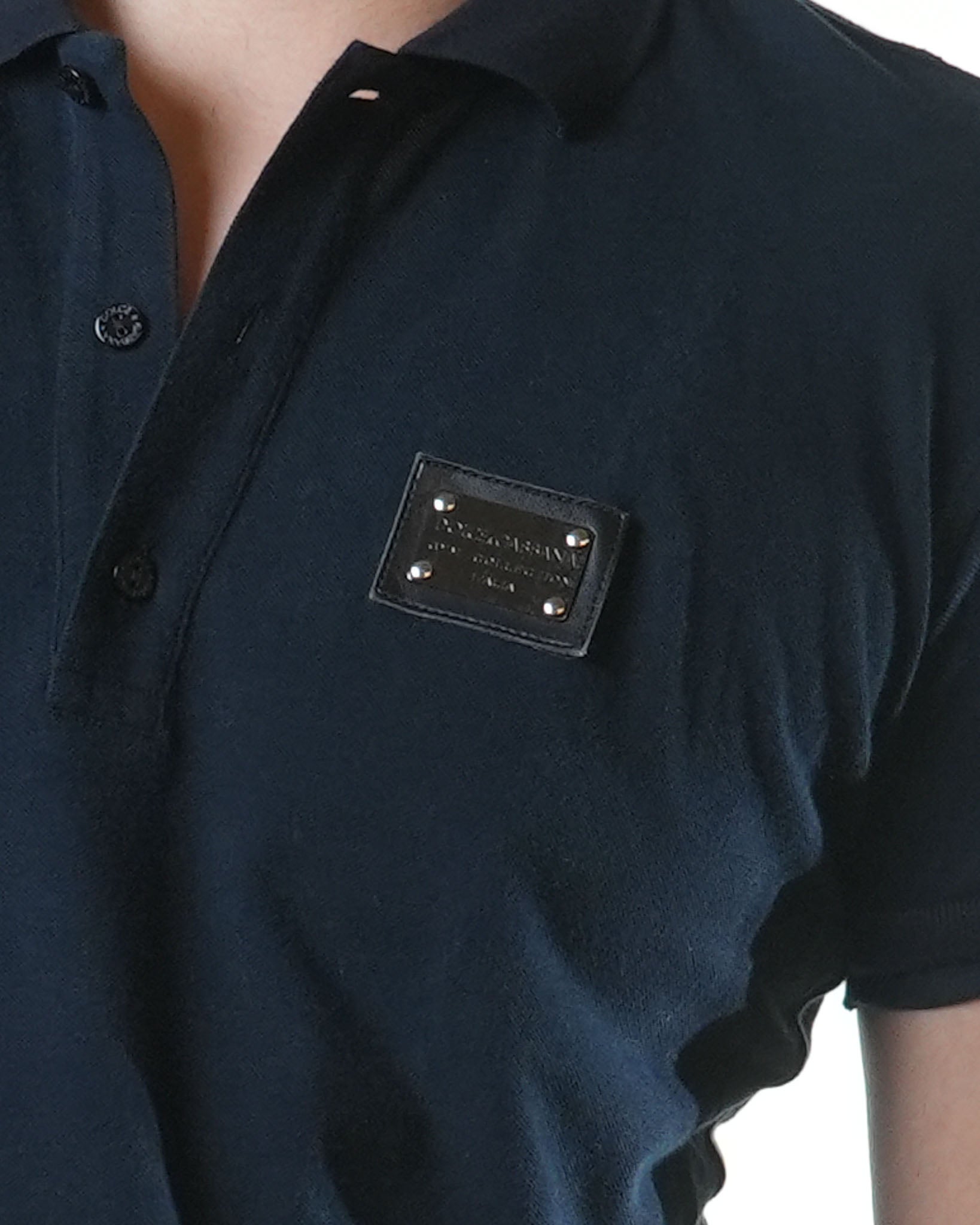 Dolce & Gabbana Navy Blue Polo Tshirt - view 2