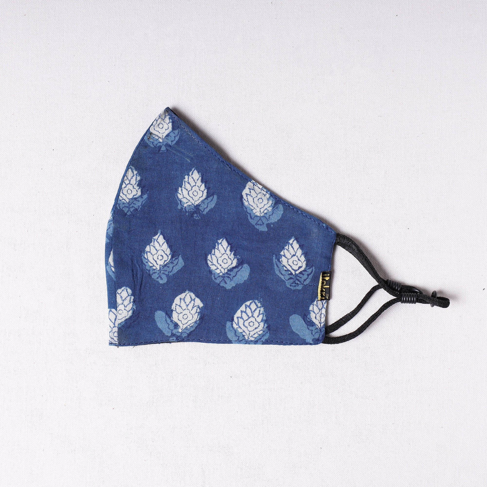 JALPARI Bagru Block Printed Cotton 3 Layer Snug Fit Face Cover