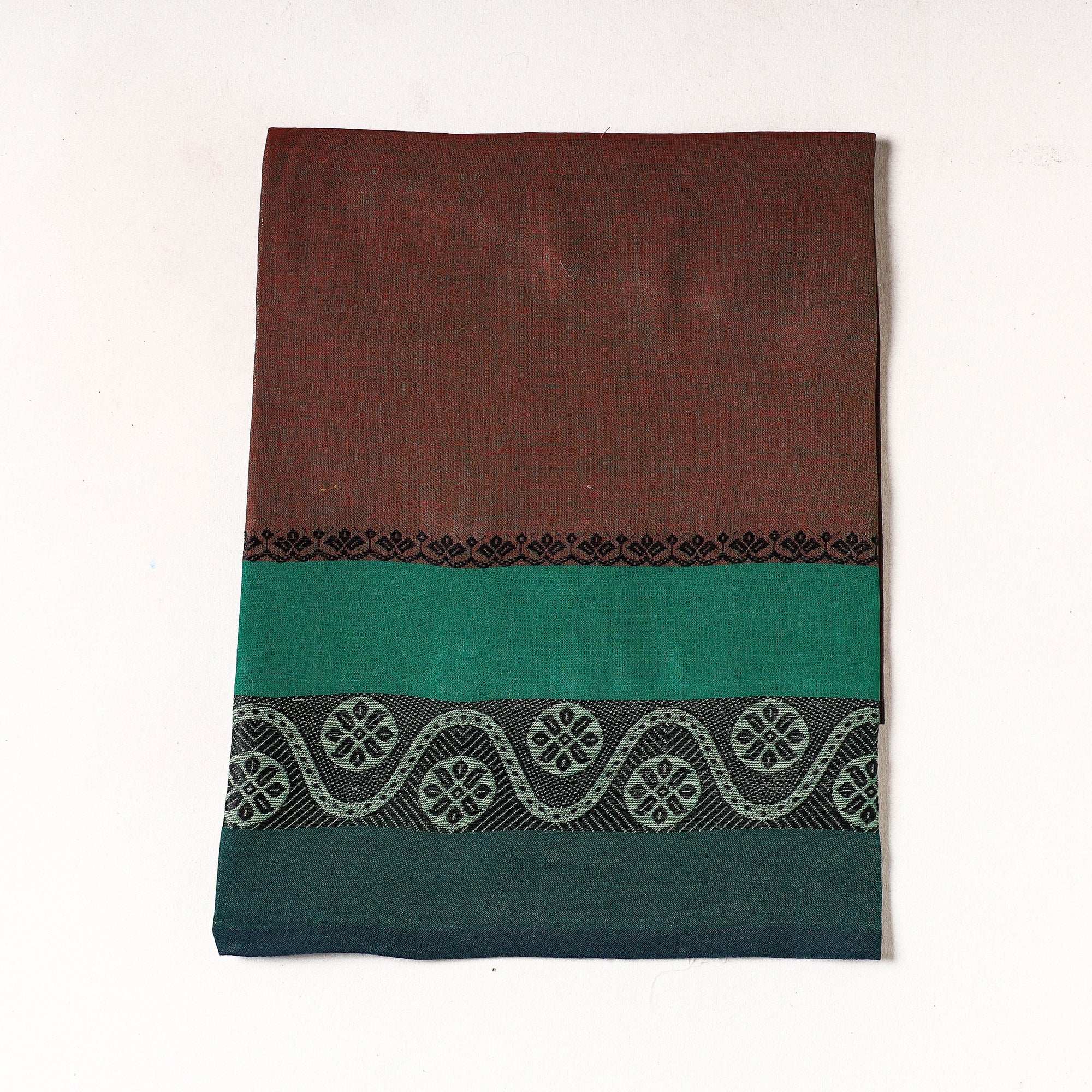SOUTH KARGHA Brown - Kanchipuram Cotton Precut Fabric (1 Meter)