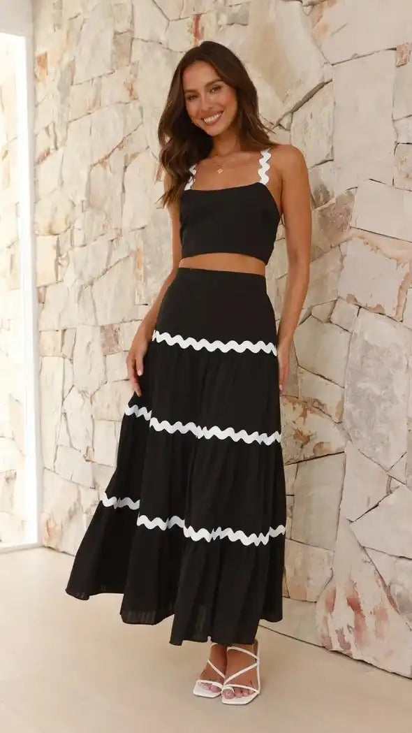 Alamode By Akanksha Leh Summer Set of Top with Skirt