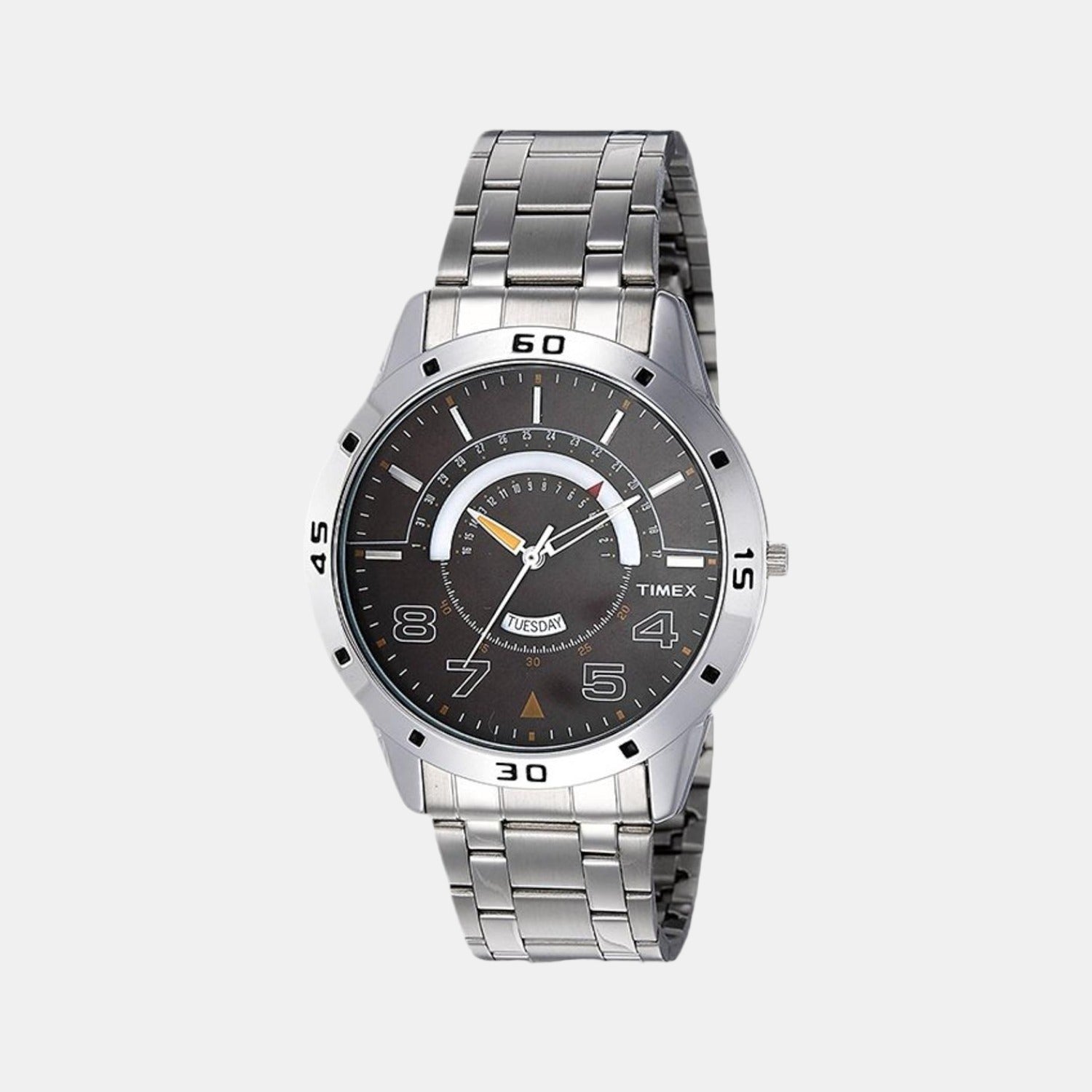 Timex Fashion Men Quartz Blue Dial Analog Stainless Steel Watch TW000U906