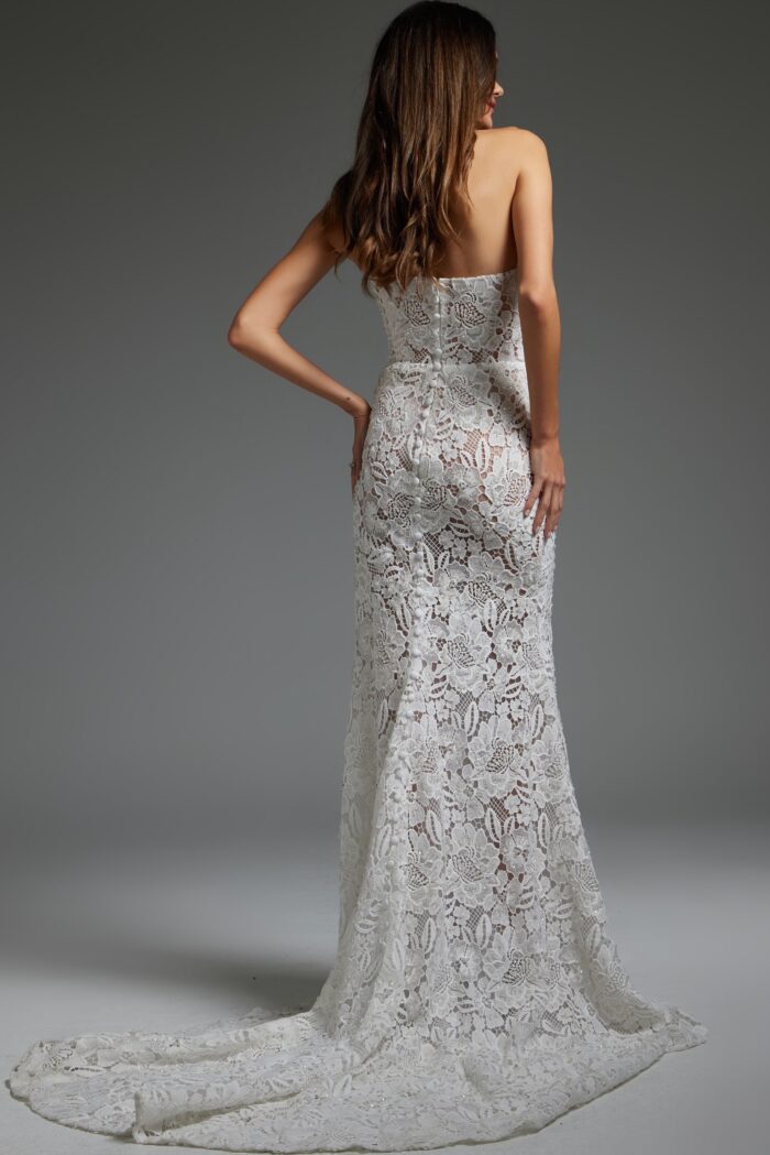 Jovani JB38271 Long Bridal Gown Corset Lace Wedding Dress - view 2