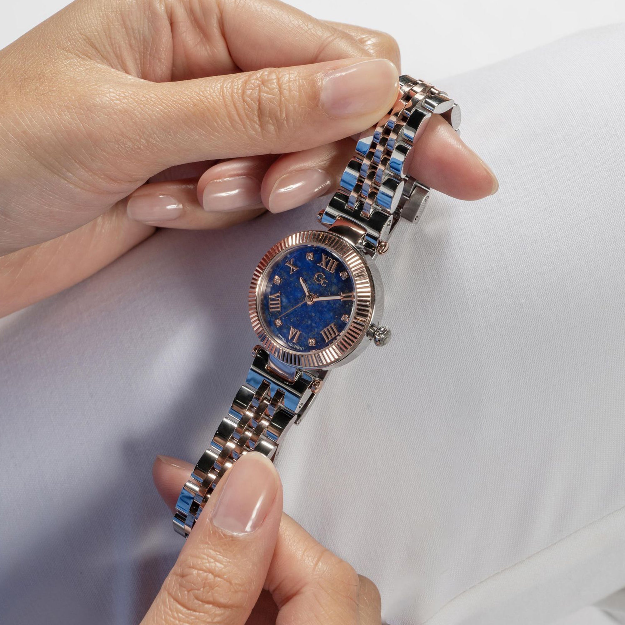 GC Flair Small Women Quartz Blue Dial Analog Stainless Steel Watch Z02004L7MF - view 6