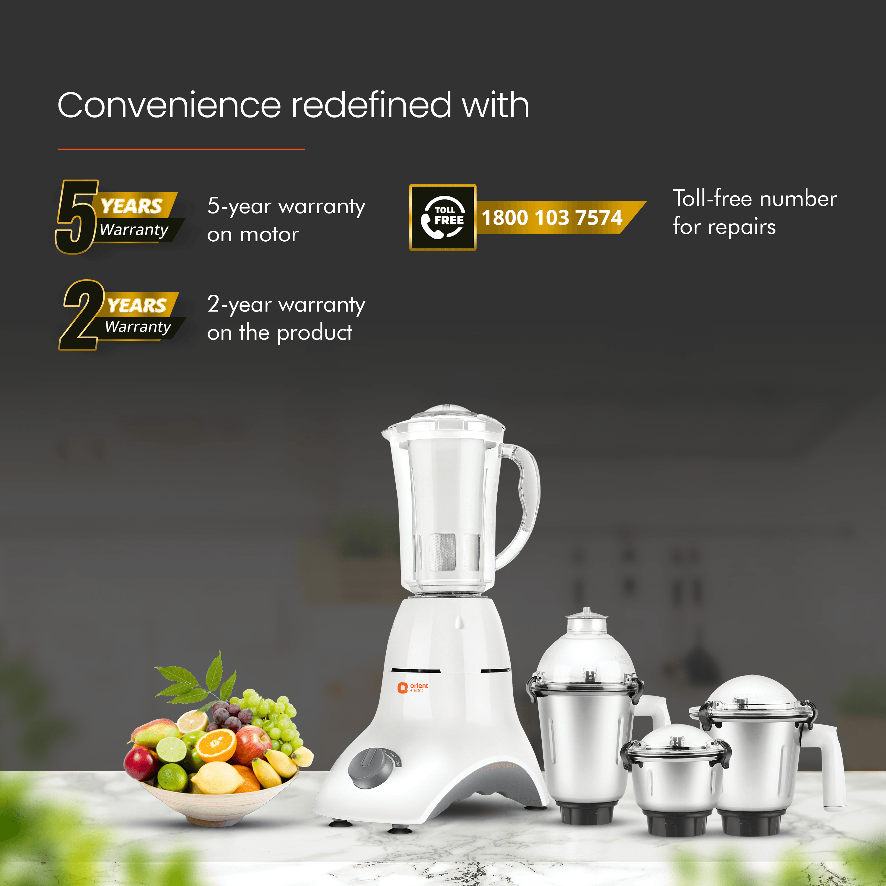 orientelectric Accord 4 Jar Mixer Grinder - view 6