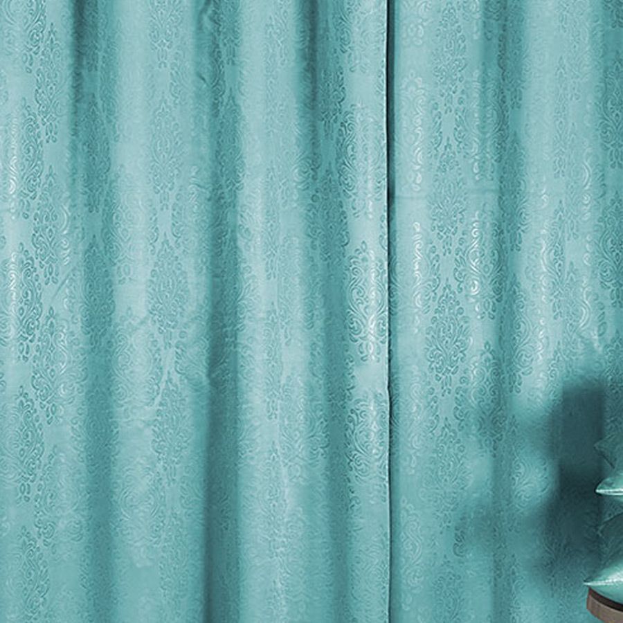 Swayam India Raw Umber Jacquard Blackout Curtains﻿ -2063