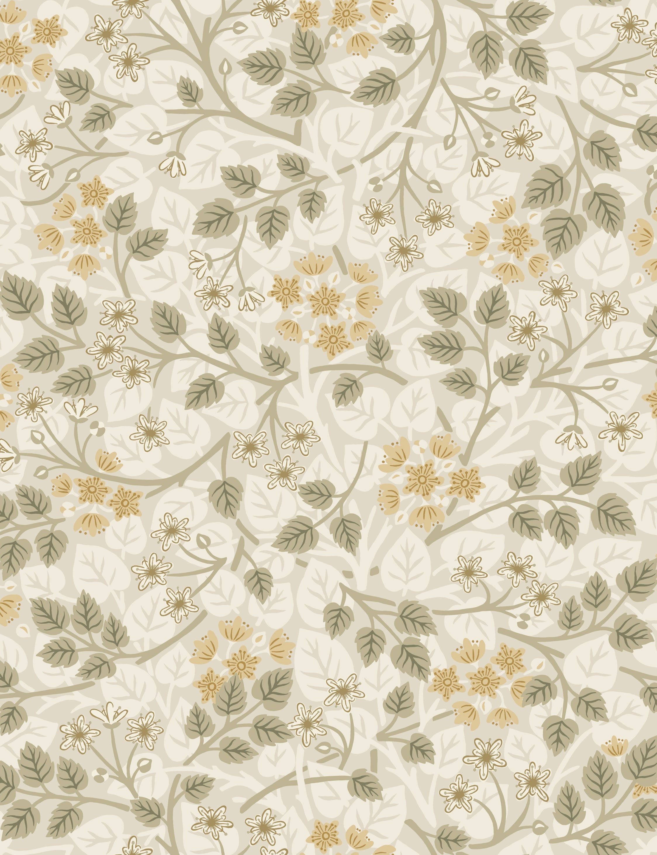 Lulu and Georgia Silver Lime Wallpaper by Sanderson - view 8