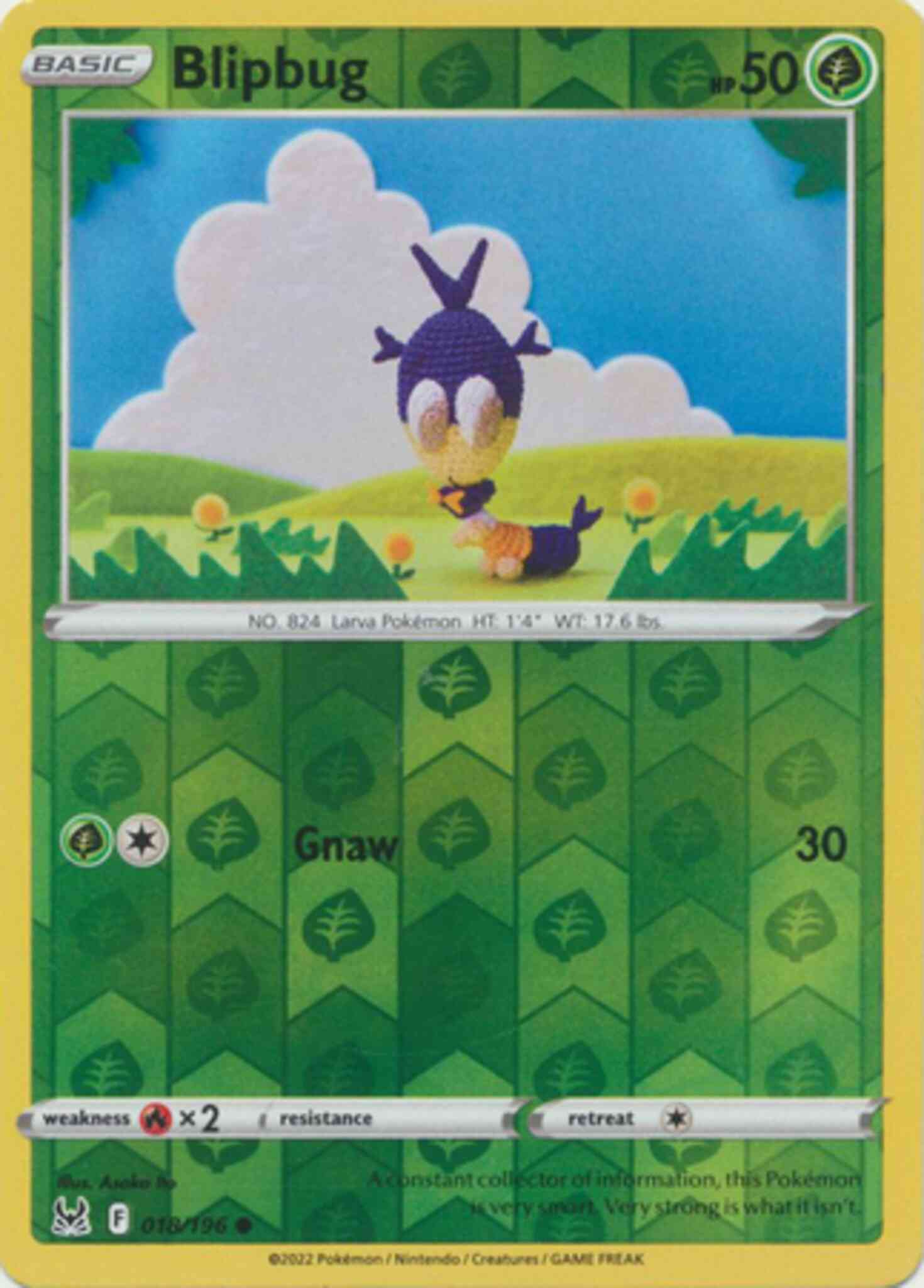 Common swsh11-018 reverse – Pokémon Blipbug - 018/196 - Common [swsh11-018] [Reverse Holo]