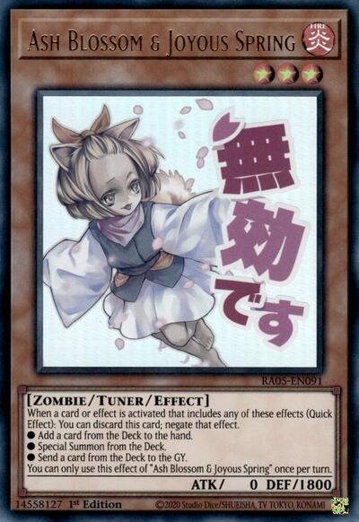 Ash blossom joyous – Yu-Gi-Oh! Ash Blossom & Joyous Spring - Stamp - RA05-EN091 - Ultra Rare - 1st Edition