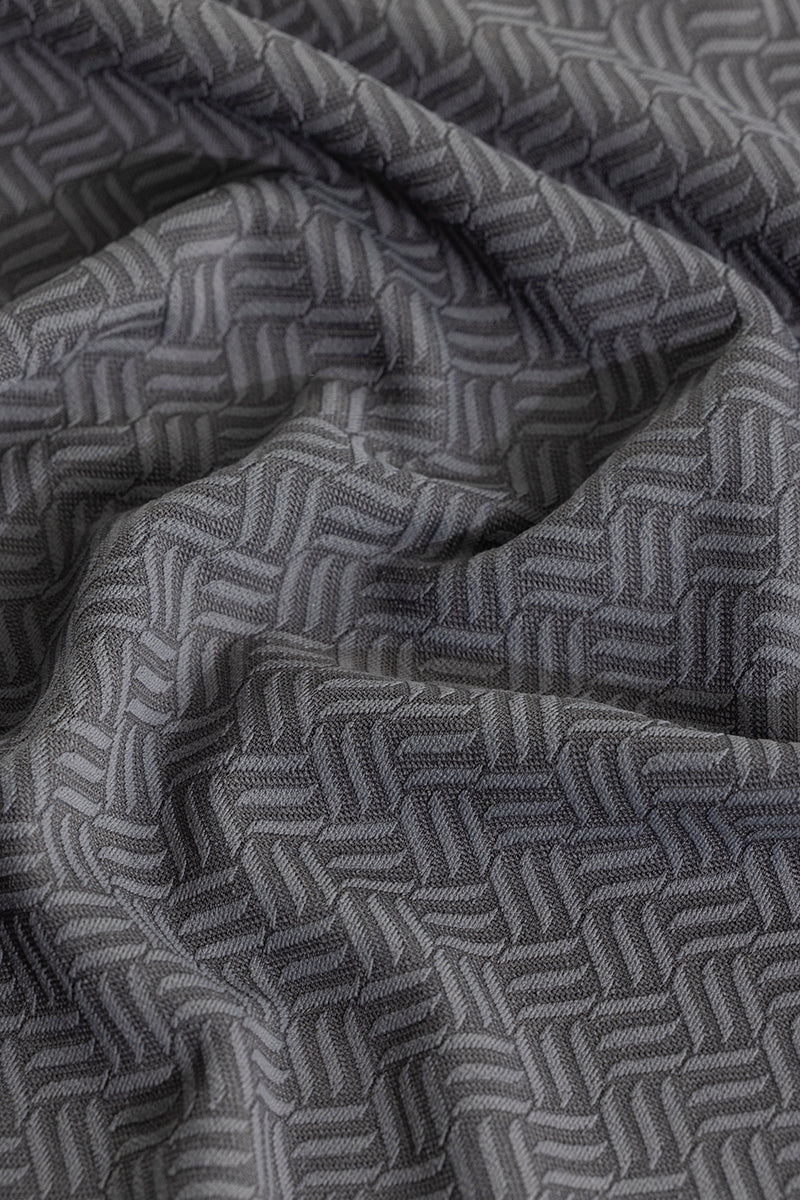 SNITCH Triline Knit Grey Polo T-Shirt - view 7