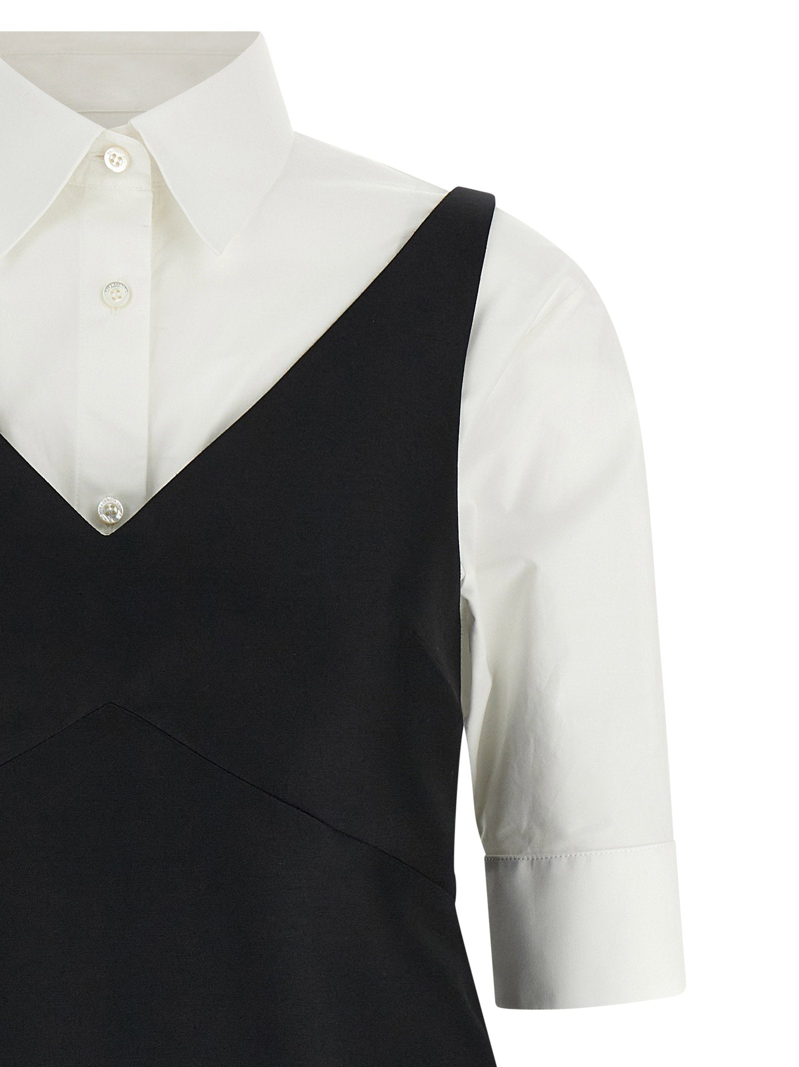 Balenciaga Chemisier Ibrido Dress – 80% wool, 20% silk - view 3