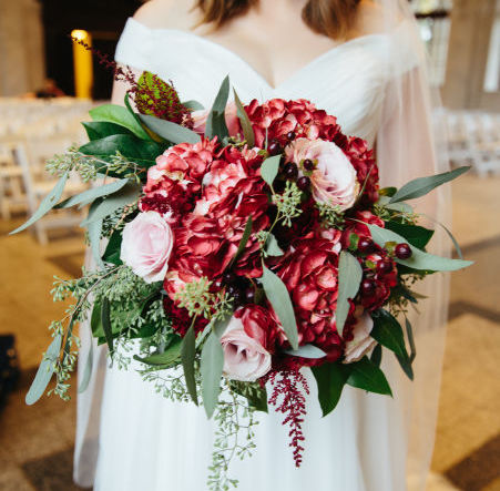 fiftyflowers.com Beautiful Cranberry and Blush Wedding - view 7