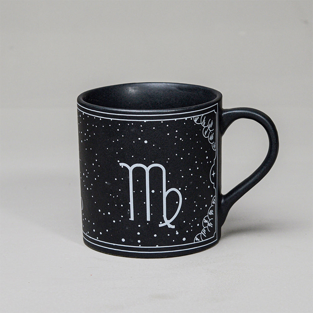 ALMIRO TREE Black - Ceramic Sunsign Theme Coffee Mug Virgo (350ml)