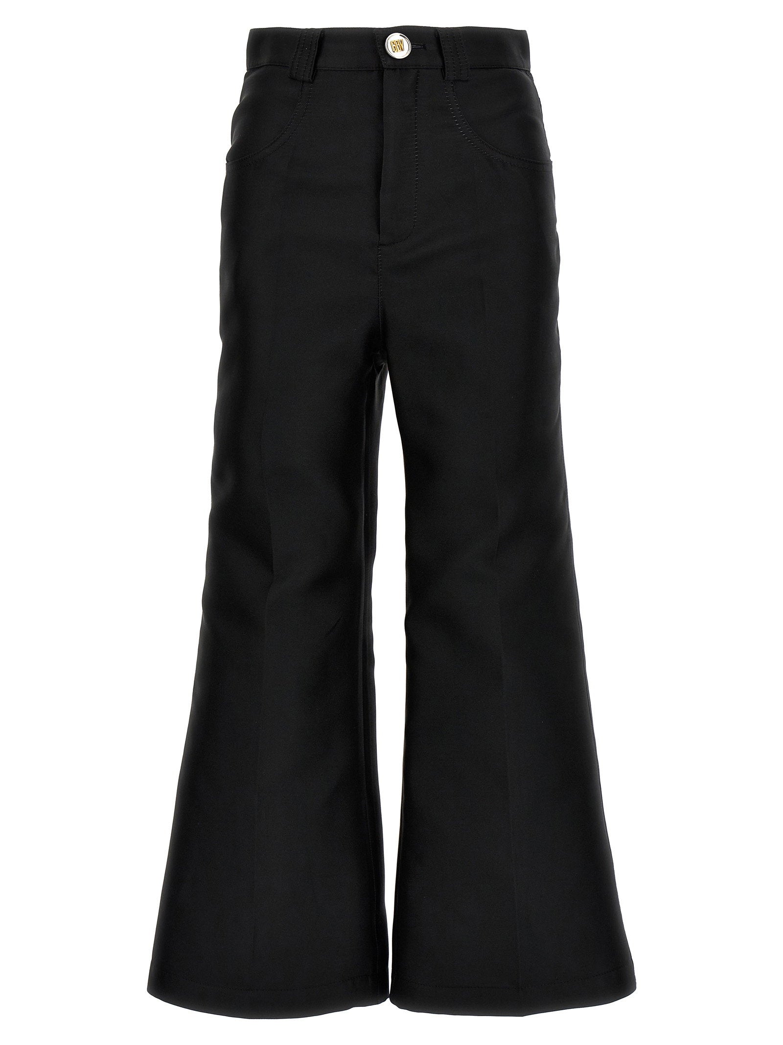 Giambattista Valli Cropped Silk Blend Pants – 70% polyester, 30% silk