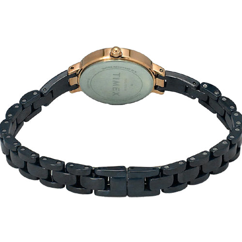 Timex Fashion Women's Black Mother of Pearl Dial Round Case 3 Hands Function Watch 28mm TWEL15703 - view 3