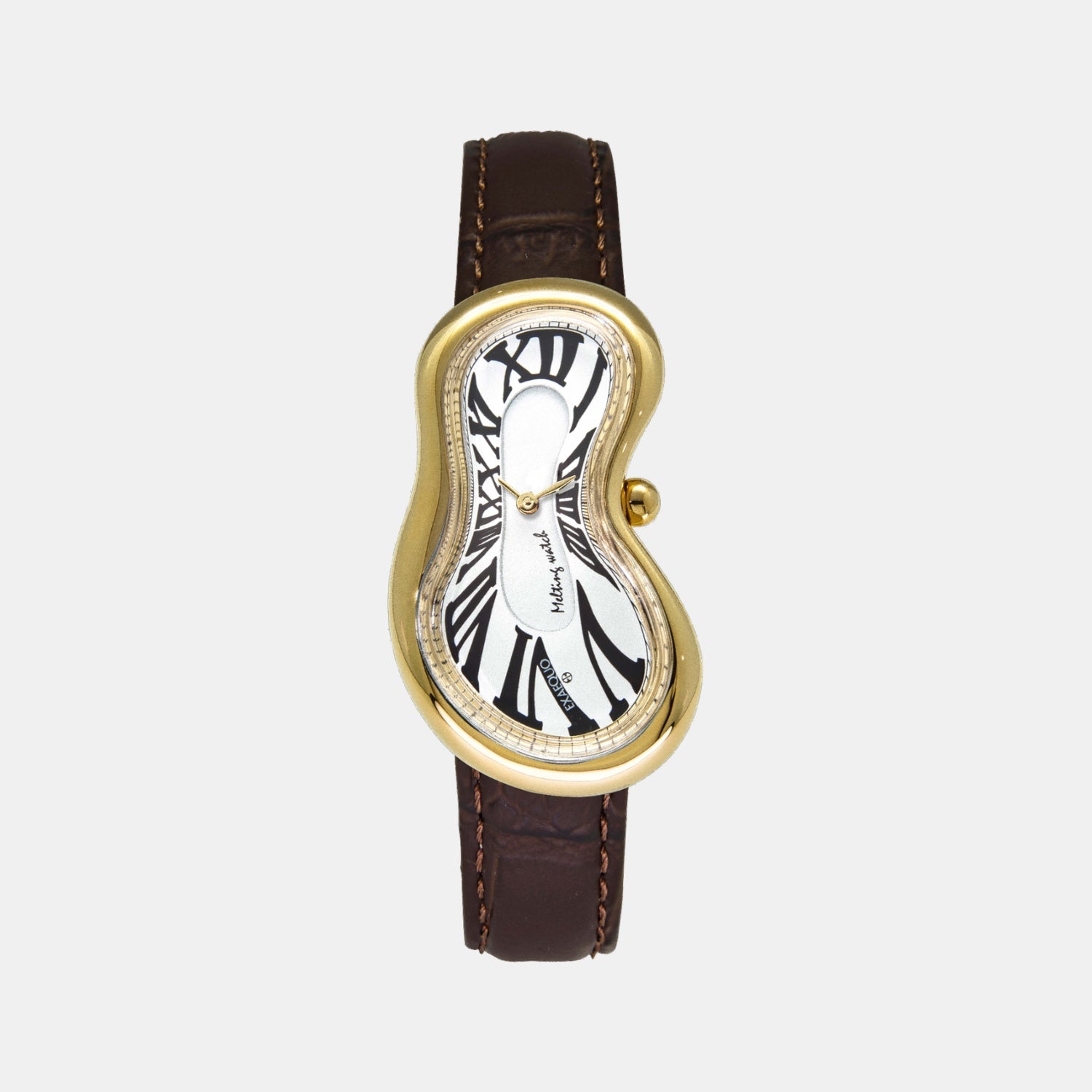 Exaequo Classic Unisex Quartz White Dial Analog Leather Watch EX0002.0002