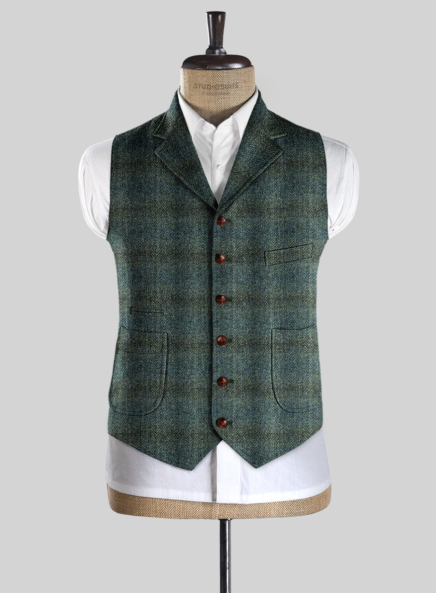 StudioSuits Harris Tweed Scot Green Hunting Vest - view 2