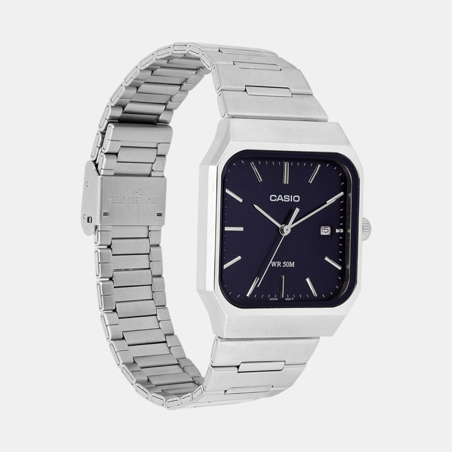 Casio Enticer Men Quartz Blue Dial Analog Stainless Steel Watch A2466 - view 2