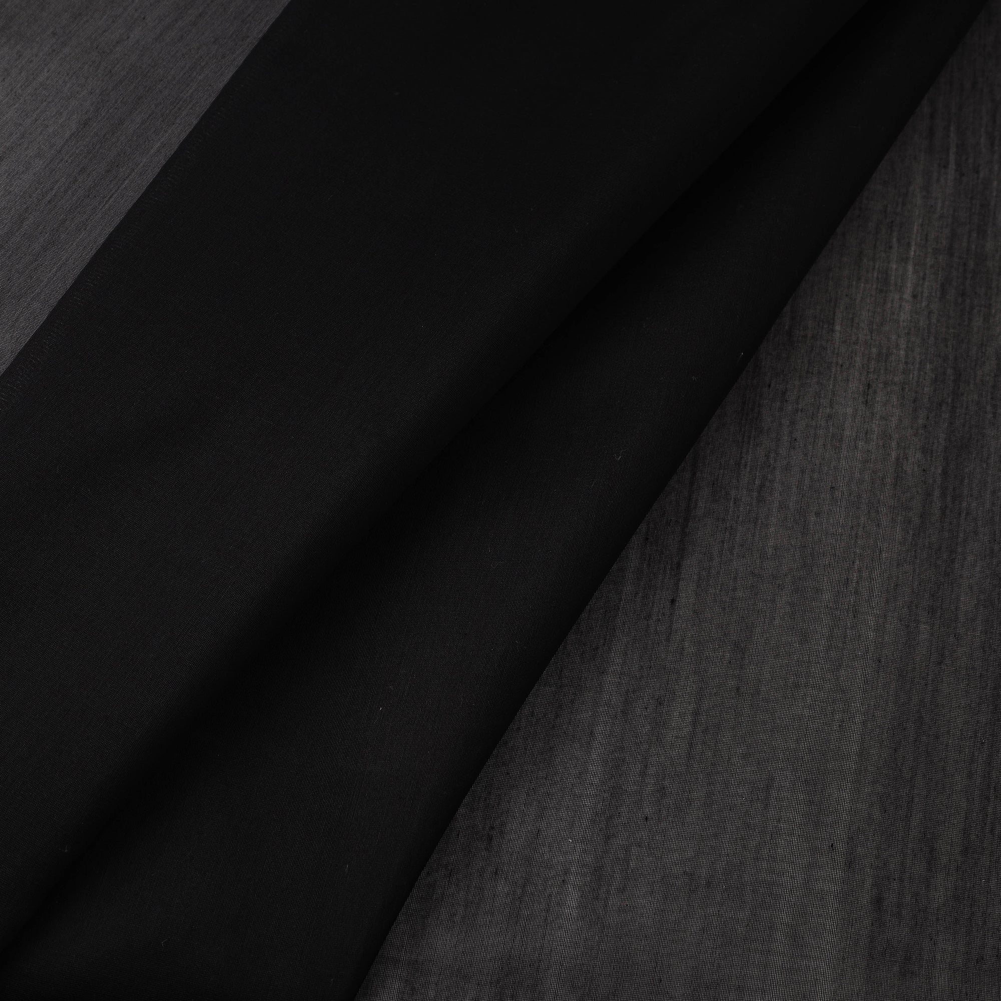 CHANDERI BY RAUPH KHAN Black - Traditional Chanderi Silk Cotton Handloom Fabric 03 - view 2