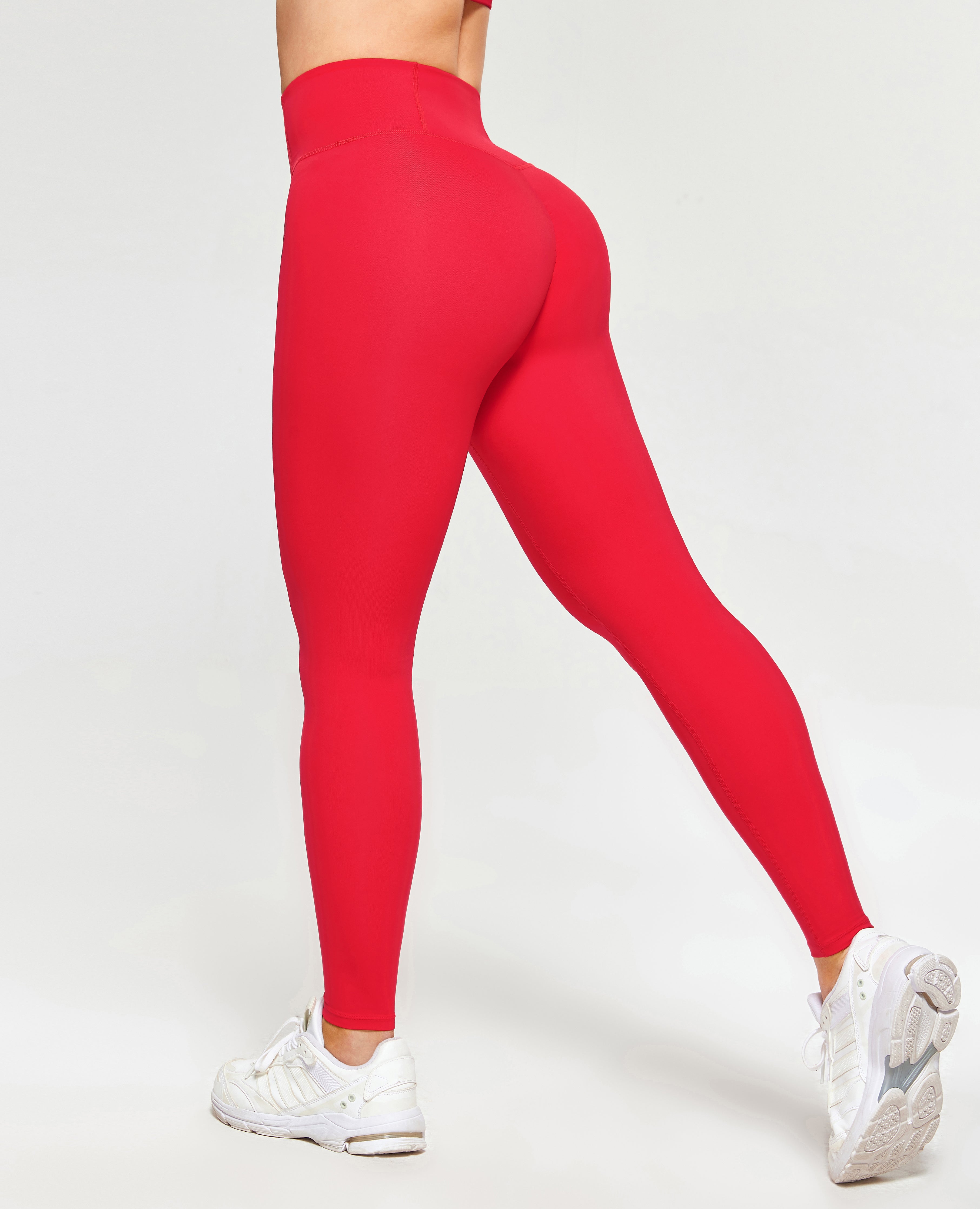 FIRM ABS Firmabs High Waist Compression Leggings - Red